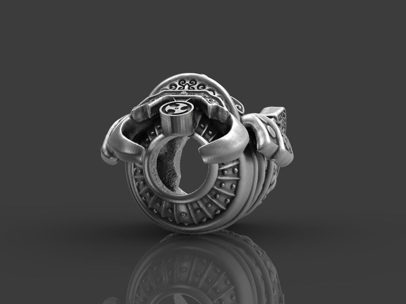 Samurai head bead mask 3d model for 3d printing 3D print model 3D print model_18