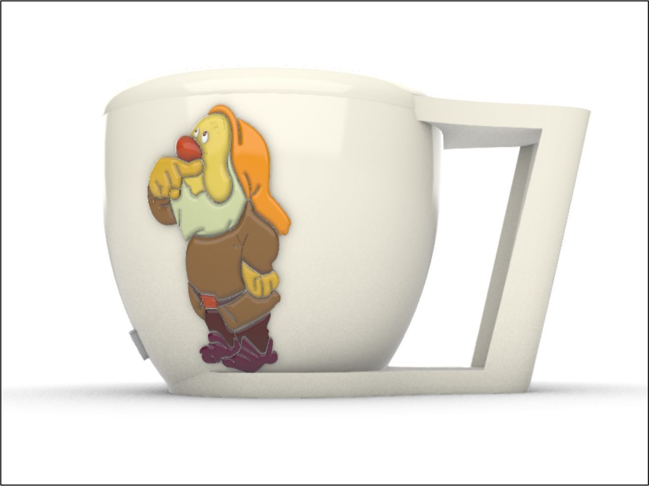 Decorative Cup Sneezy 3D model_2