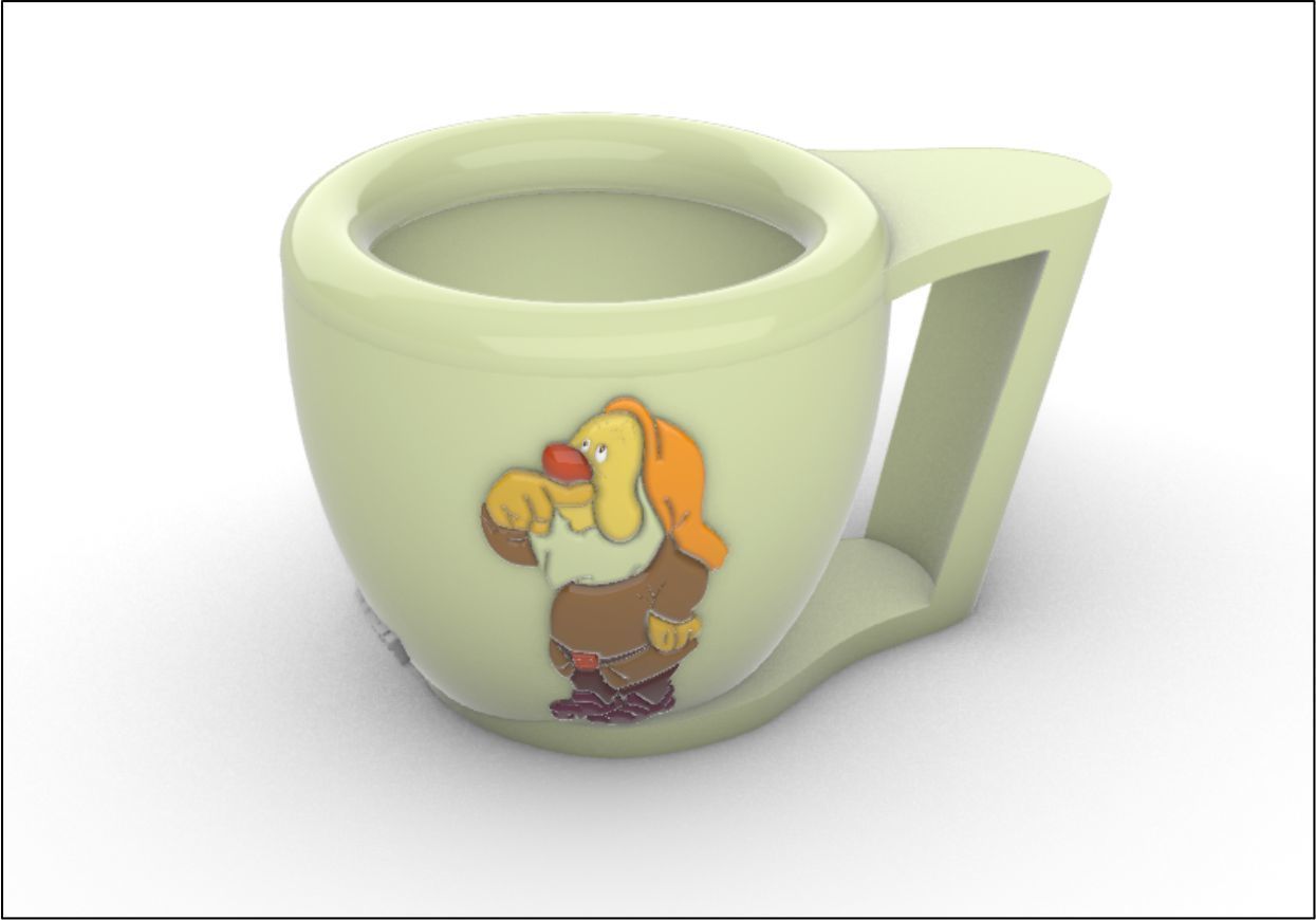 Decorative Cup Sneezy 3D model_3
