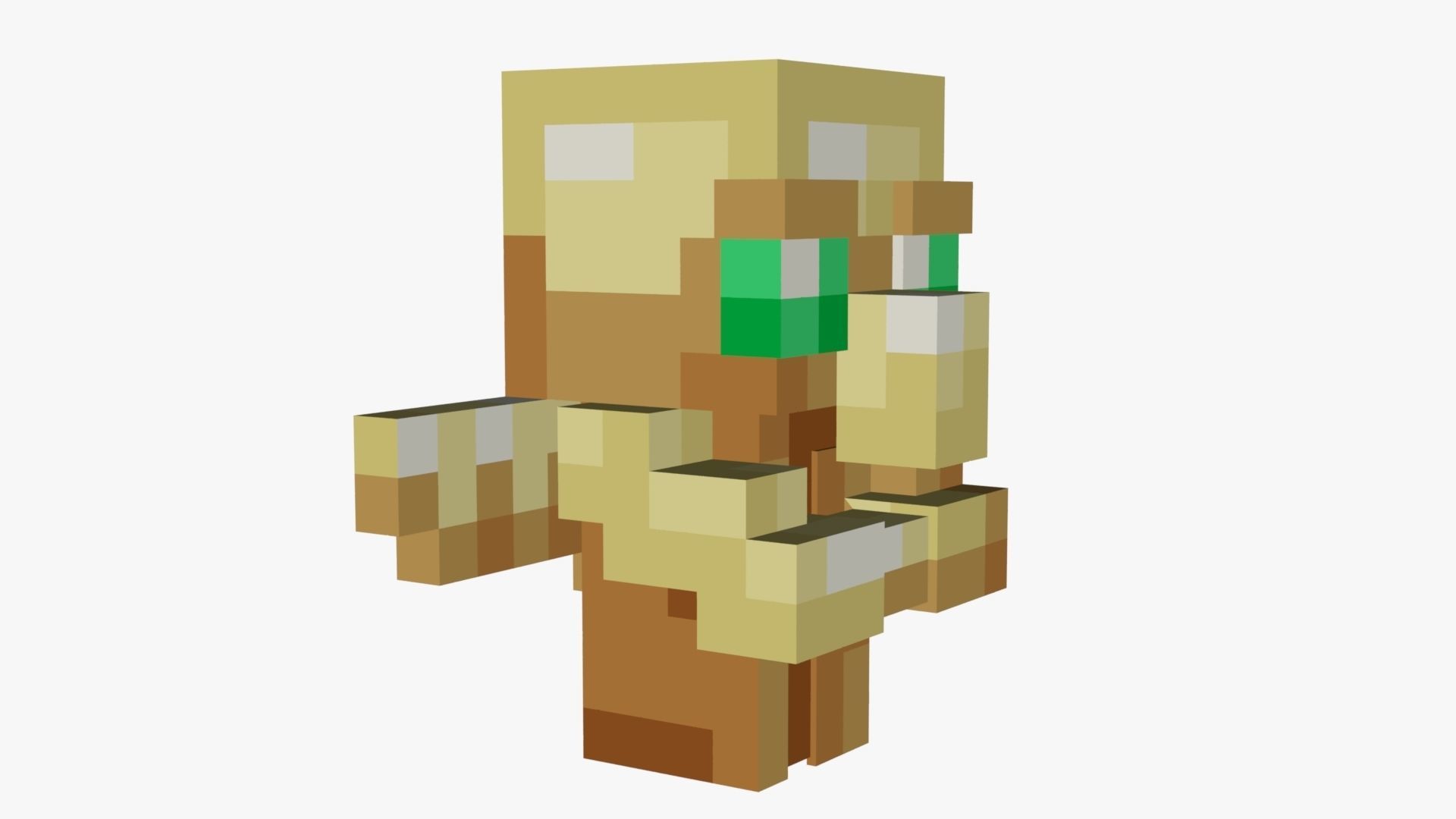 Minecraft Totem Of Undying Low-poly 3D model_20