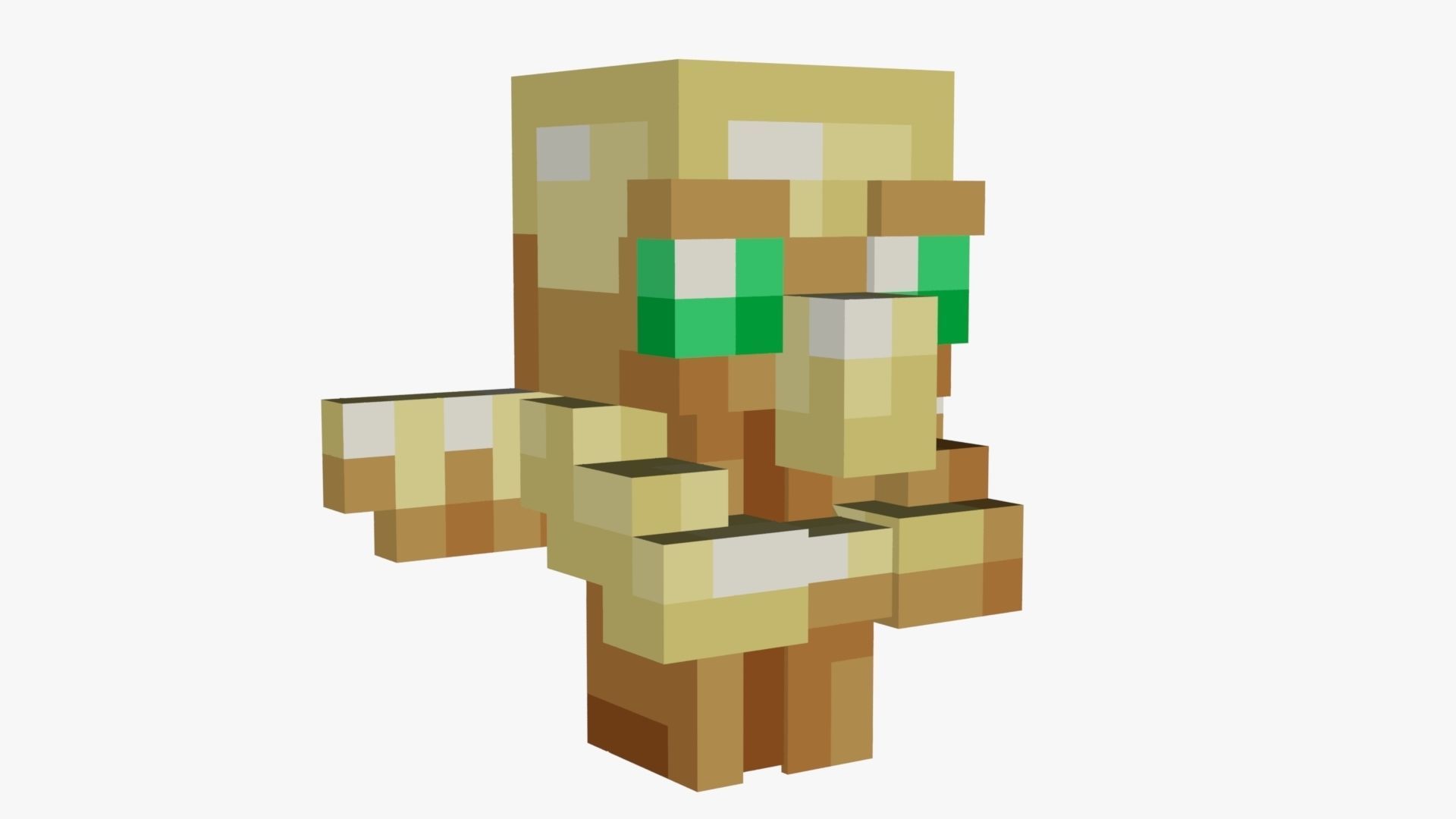 Minecraft Totem Of Undying Low-poly 3D model_24