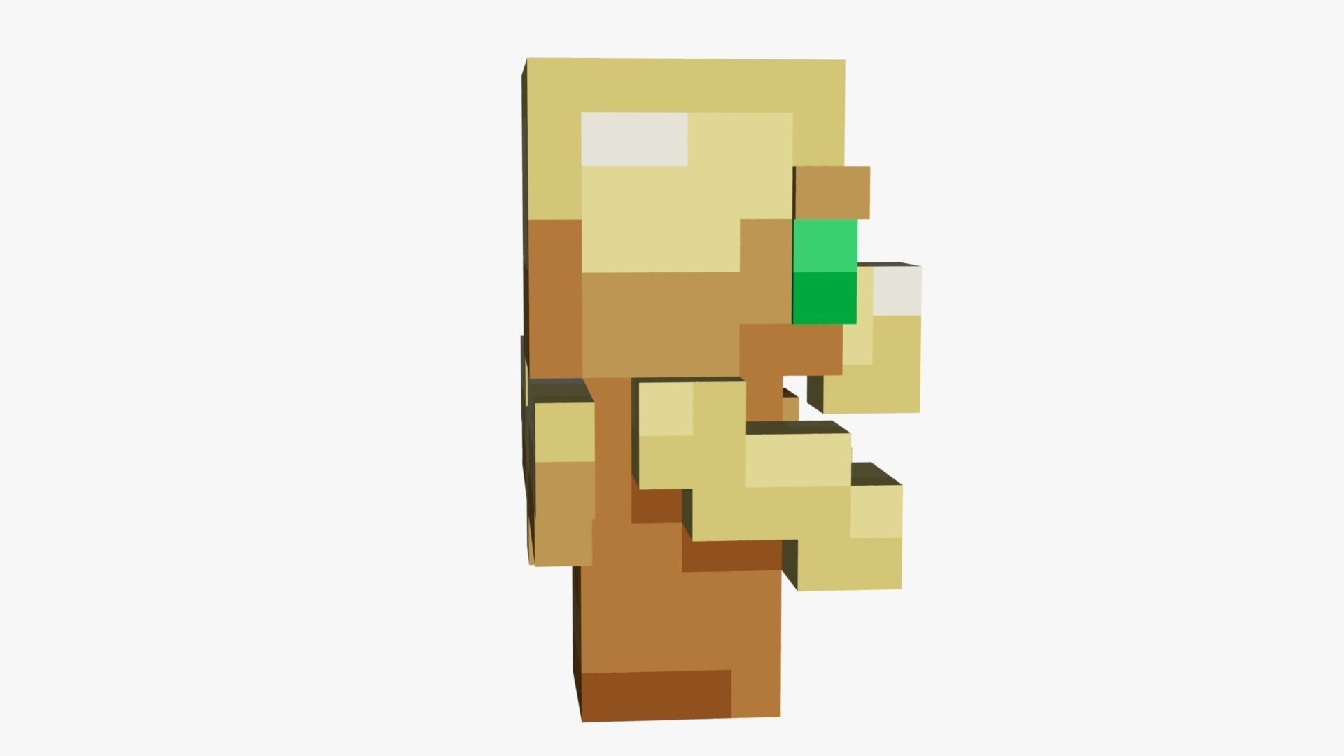 Minecraft Totem Of Undying Low-poly 3D model_30