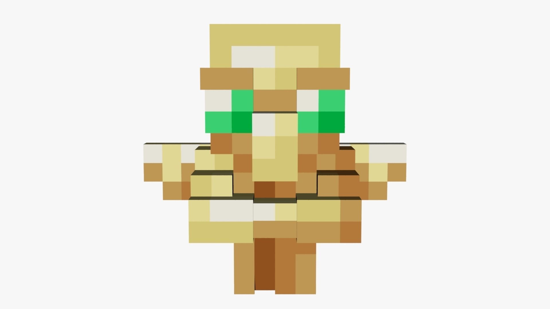 Minecraft Totem Of Undying Low-poly 3D model_16