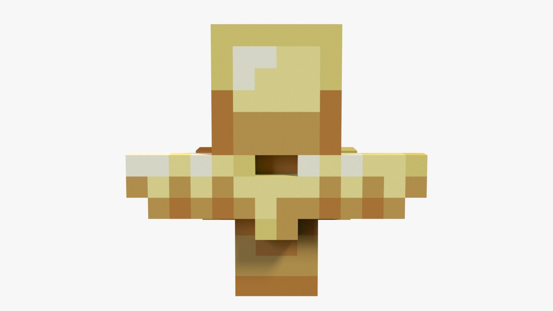 Minecraft Totem Of Undying Low-poly 3D model_4