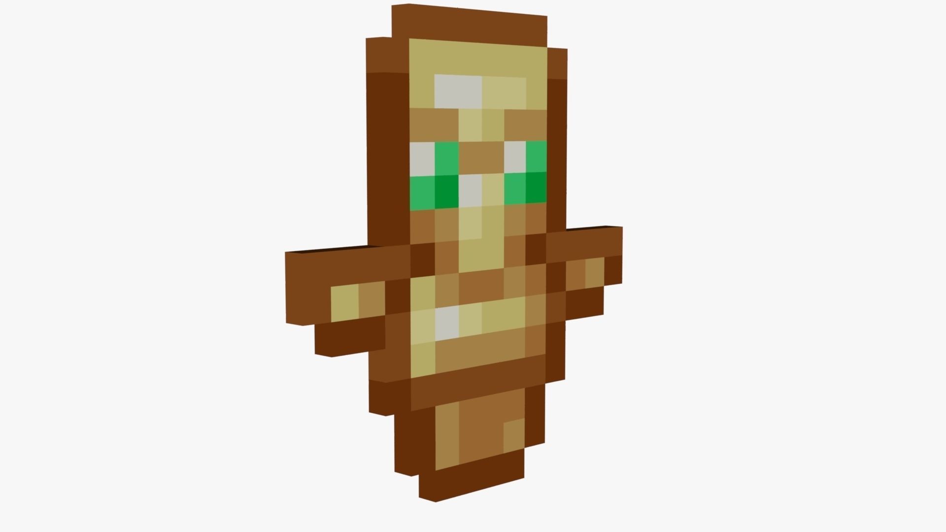 Minecraft Totem Of Undying Low-poly 3D model_50