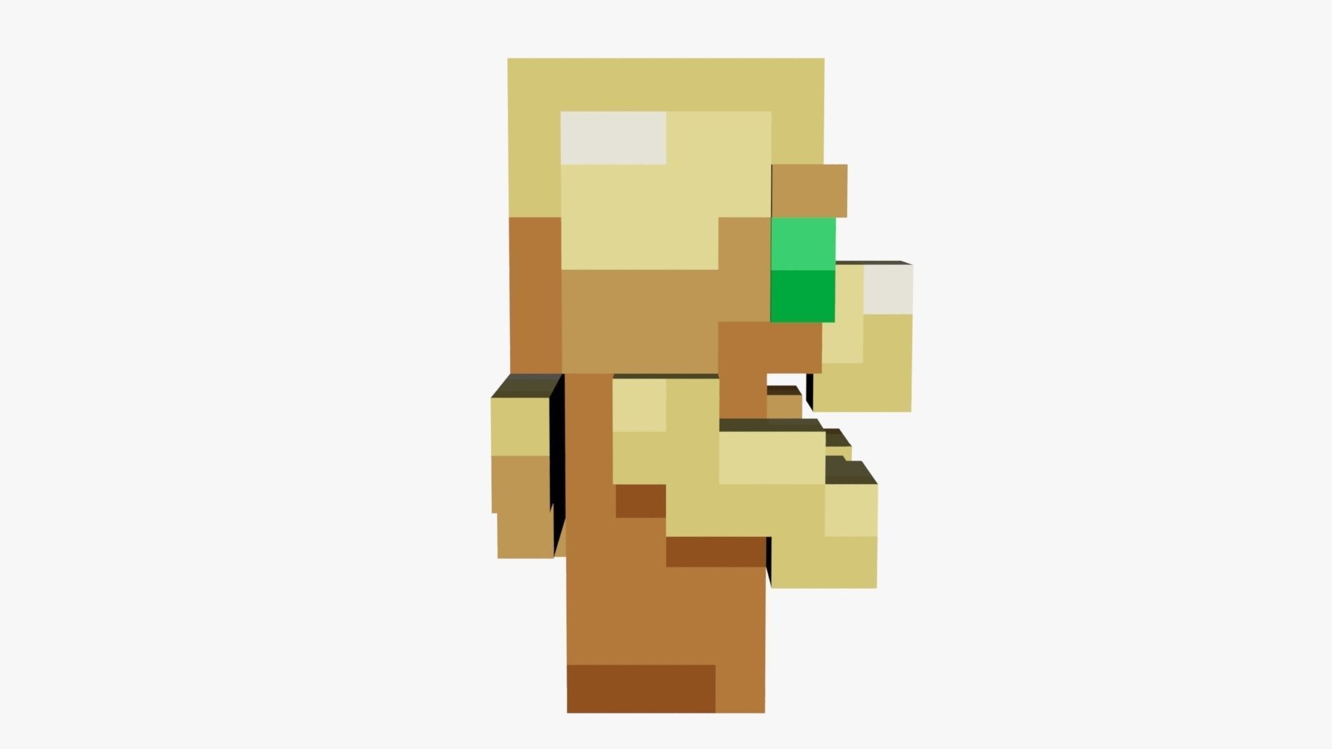 Minecraft Totem Of Undying Low-poly 3D model_27