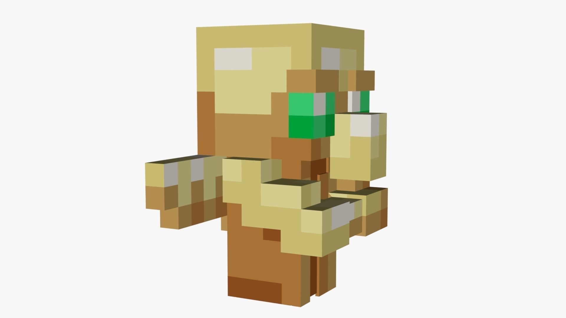 Minecraft Totem Of Undying Low-poly 3D model_26