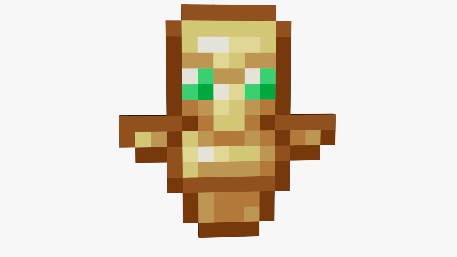 Minecraft Totem Of Undying Low-poly 3D model_39