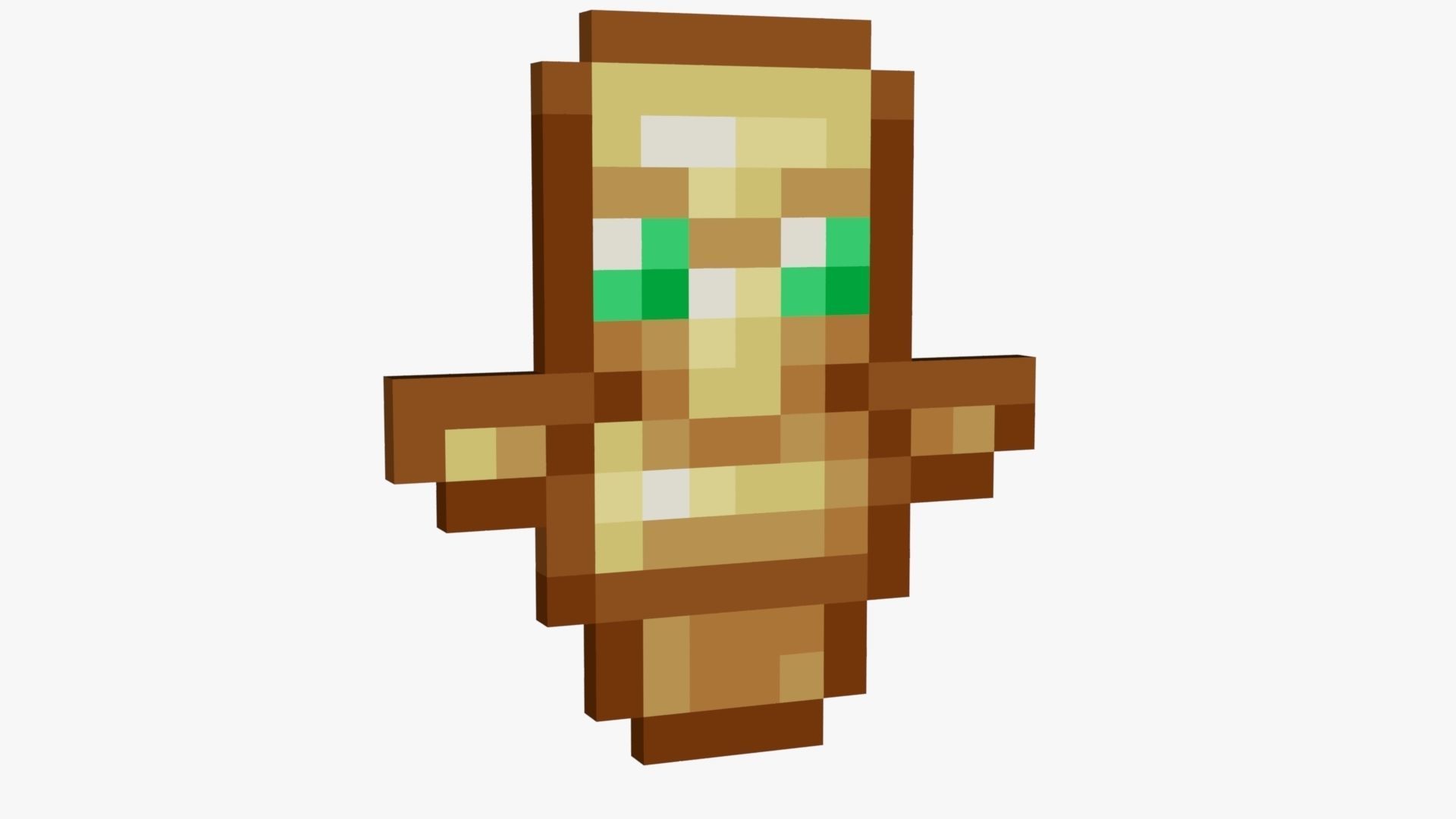Minecraft Totem Of Undying Low-poly 3D model_43