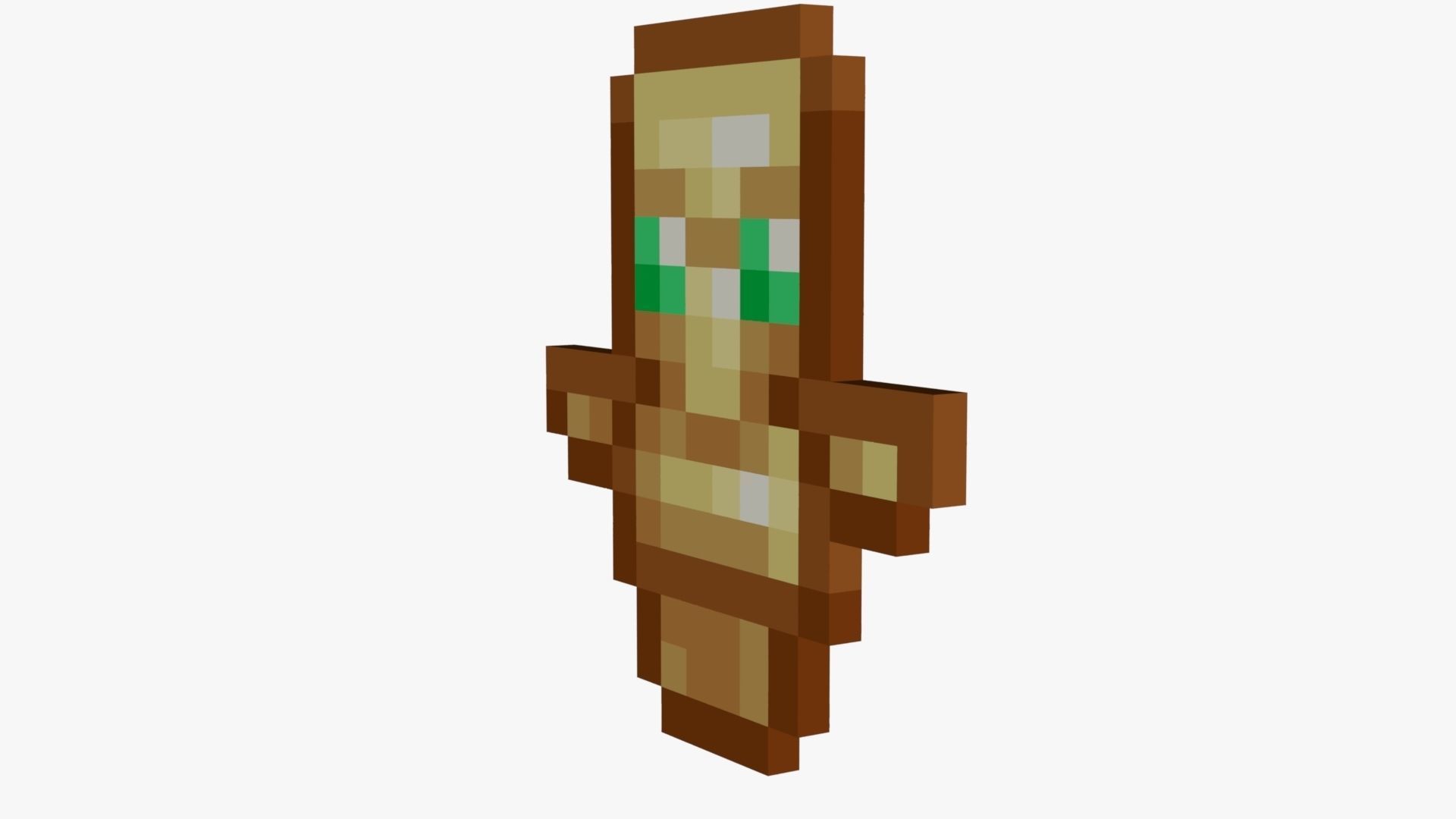 Minecraft Totem Of Undying Low-poly 3D model_56