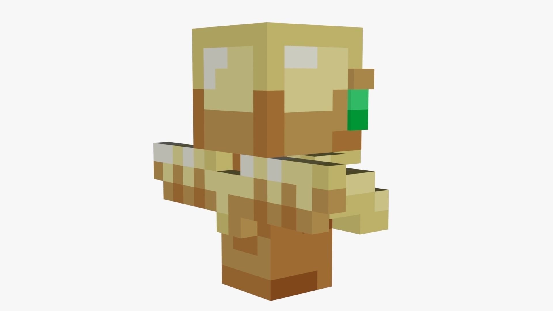 Minecraft Totem Of Undying Low-poly 3D model_38