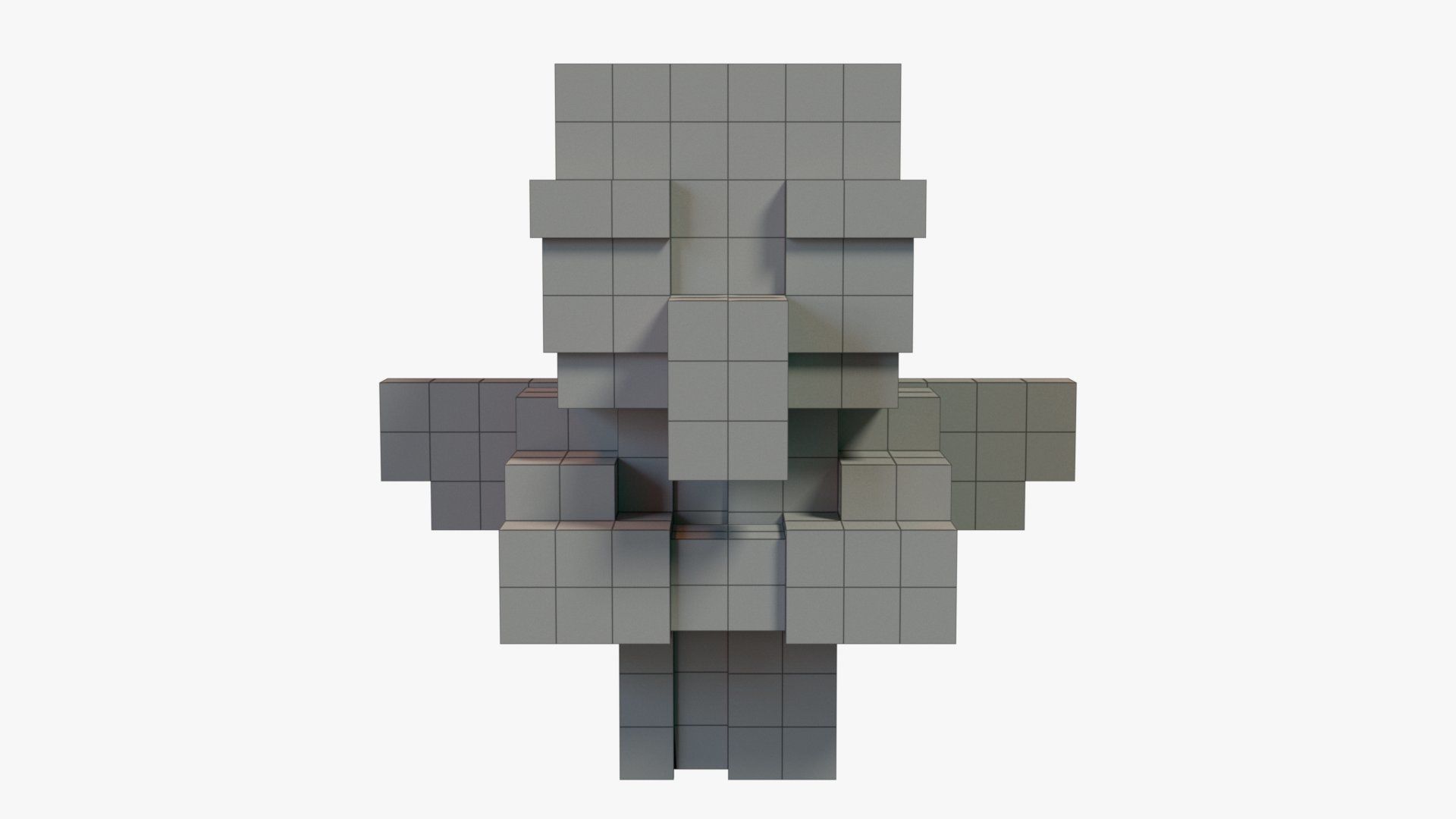 Minecraft Totem Of Undying Low-poly 3D model_10