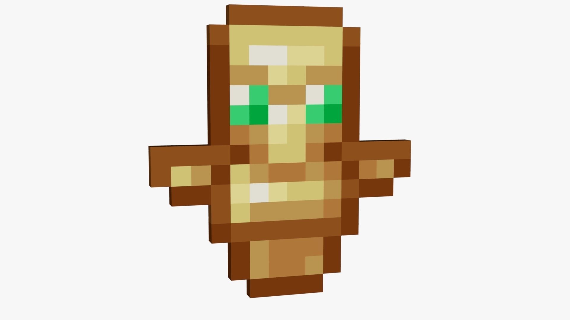 Minecraft Totem Of Undying Low-poly 3D model_52