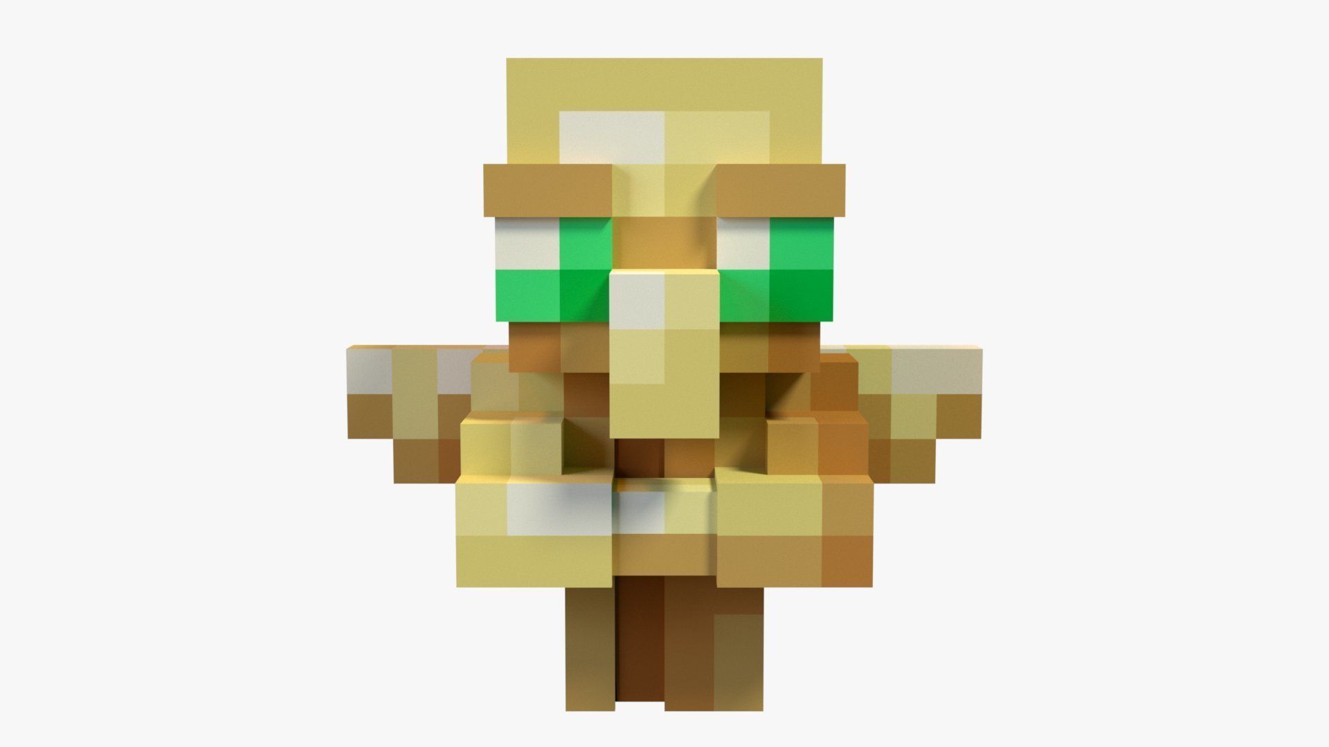 Minecraft Totem Of Undying Low-poly 3D model_2