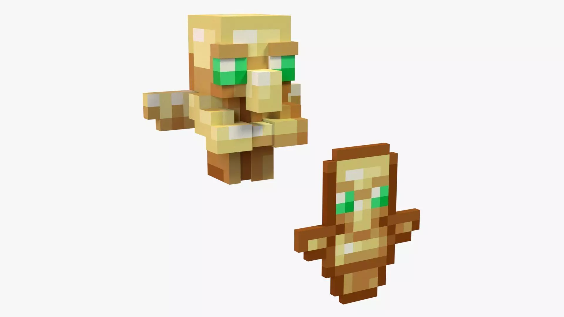 Minecraft Totem Of Undying Low-poly 3D model_0