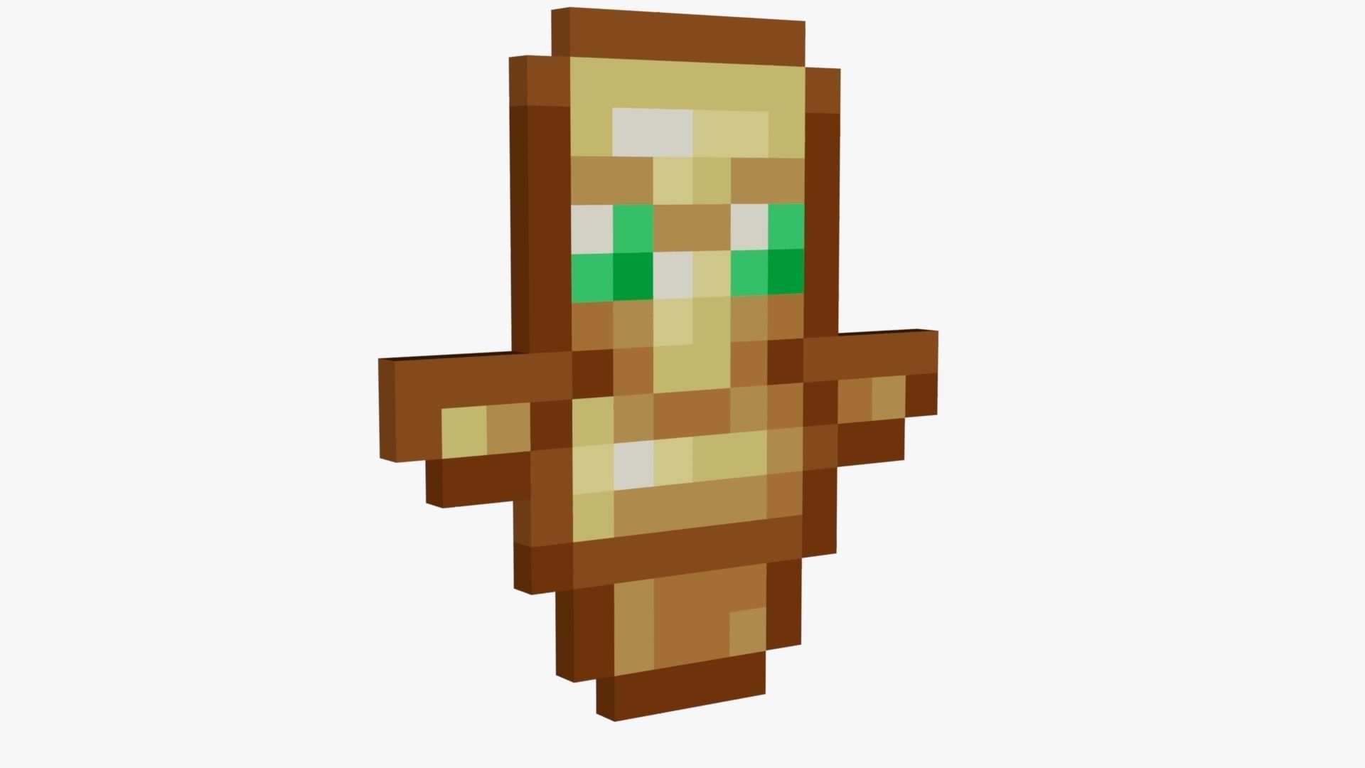Minecraft Totem Of Undying Low-poly 3D model_42