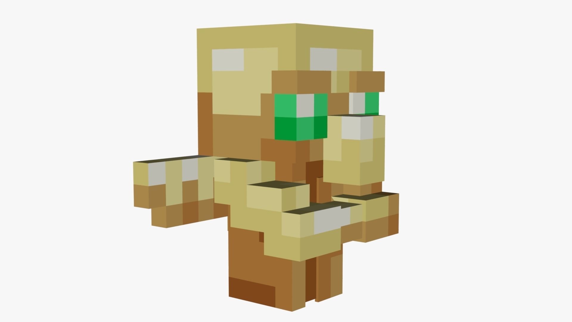 Minecraft Totem Of Undying Low-poly 3D model_23