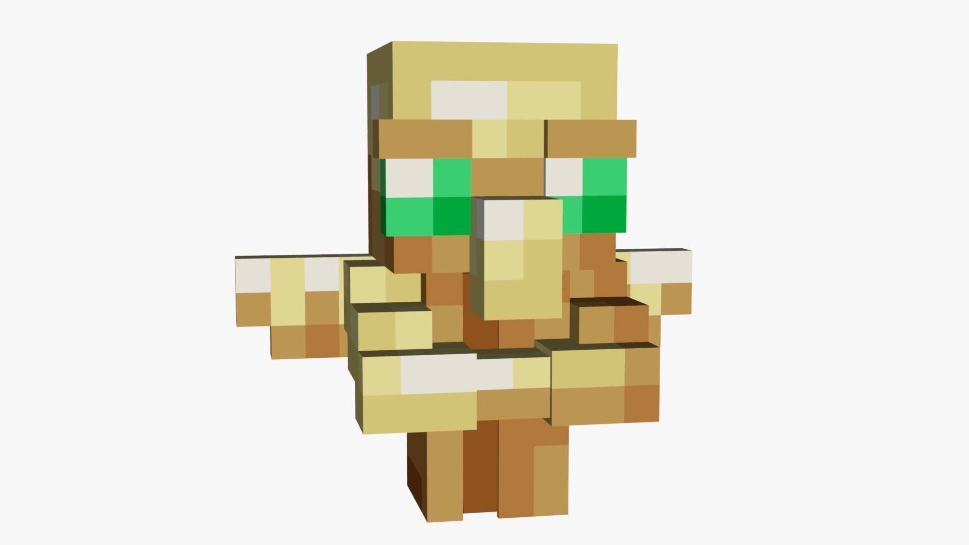 Minecraft Totem Of Undying Low-poly 3D model_15