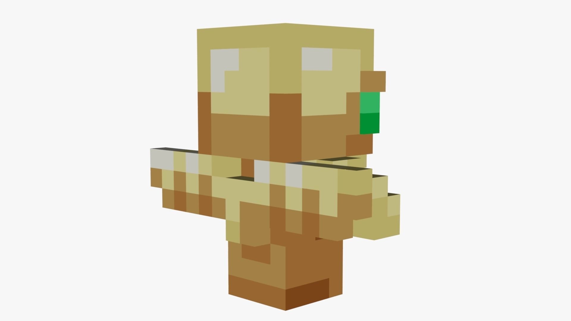 Minecraft Totem Of Undying Low-poly 3D model_36