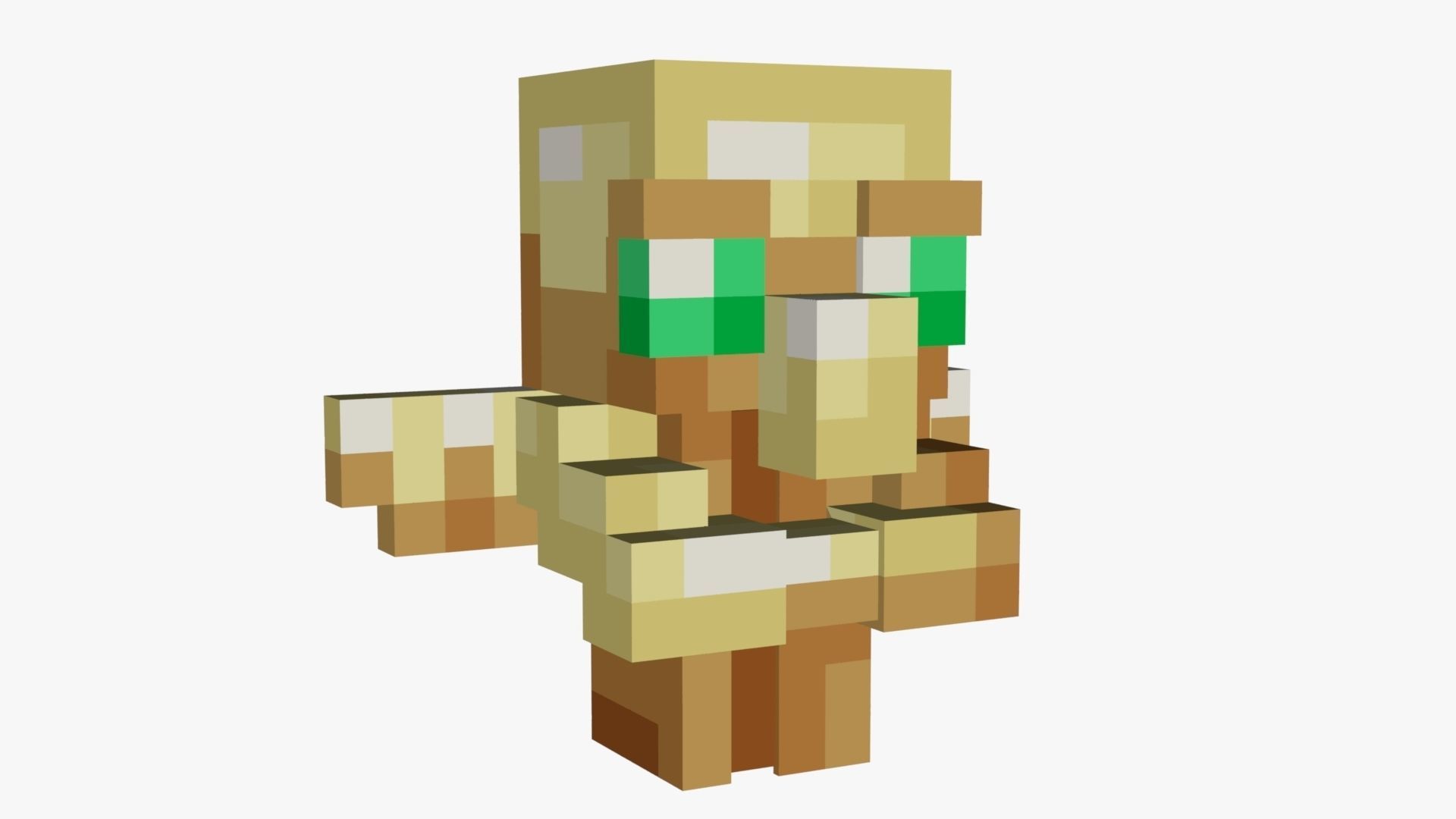 Minecraft Totem Of Undying Low-poly 3D model_19