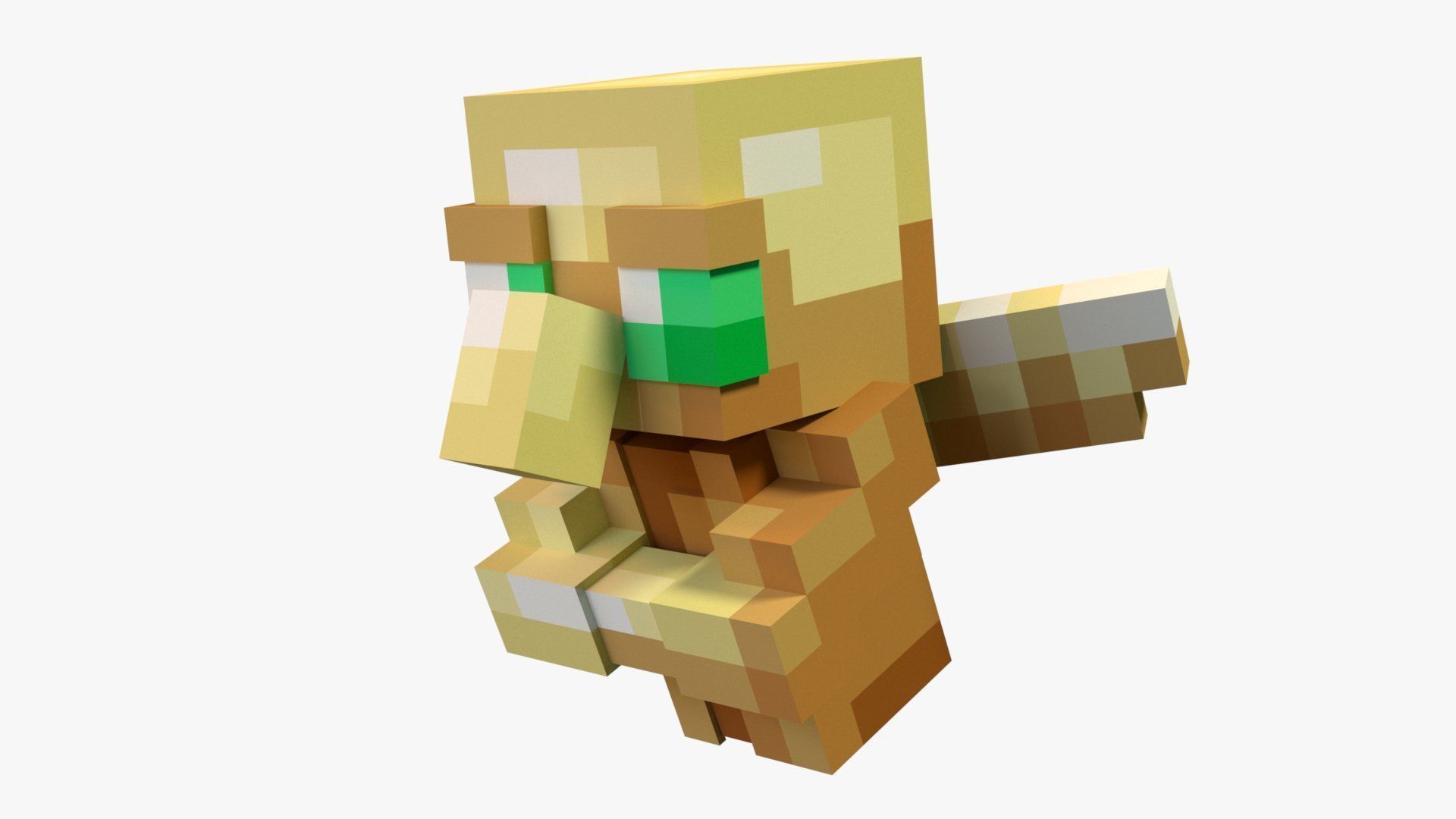 Minecraft Totem Of Undying Low-poly 3D model_1