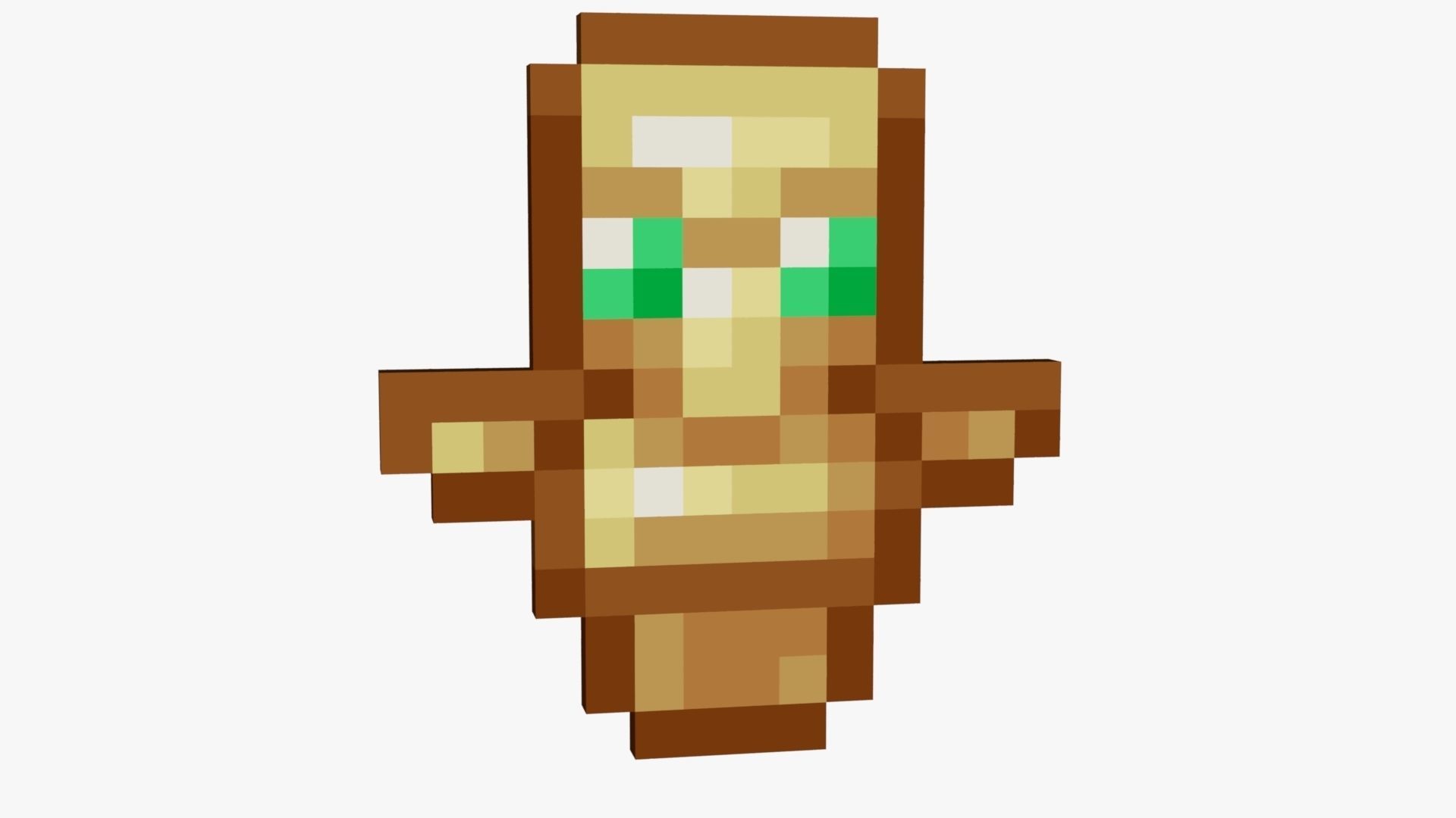 Minecraft Totem Of Undying Low-poly 3D model_44