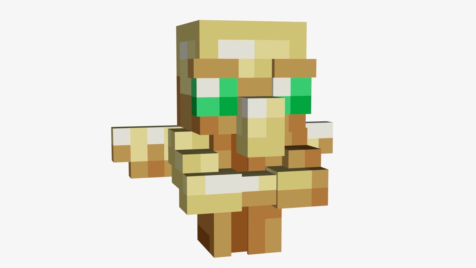 Minecraft Totem Of Undying Low-poly 3D model_17