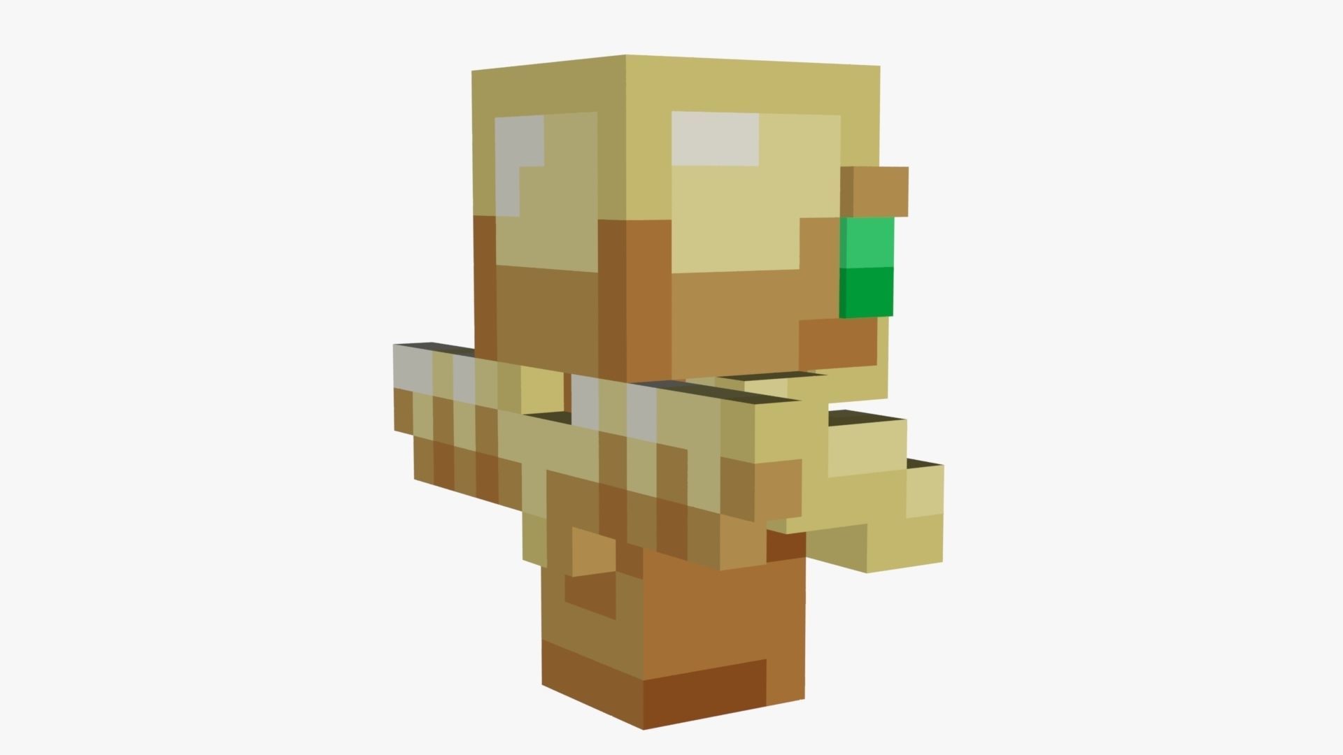 Minecraft Totem Of Undying Low-poly 3D model_35