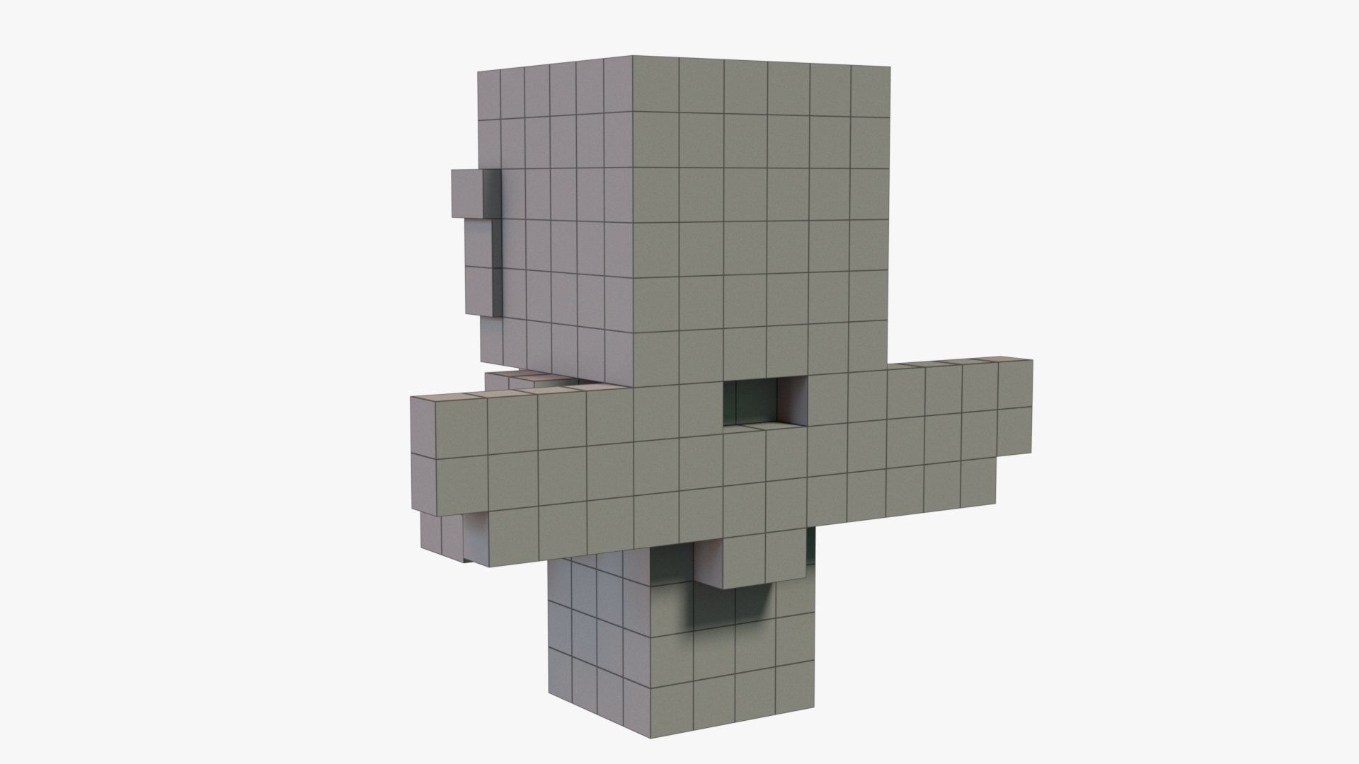 Minecraft Totem Of Undying Low-poly 3D model_12