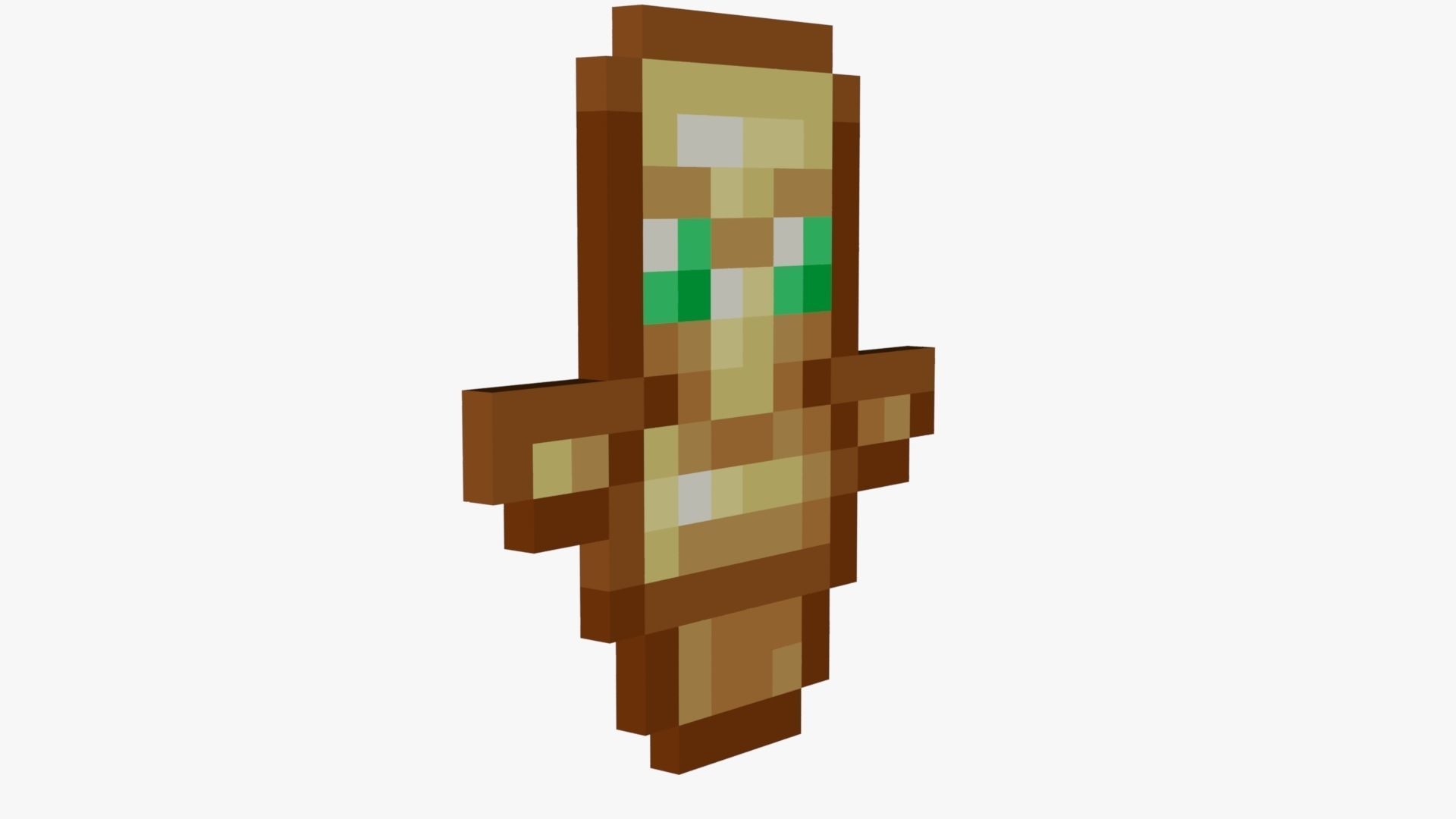 Minecraft Totem Of Undying Low-poly 3D model_48