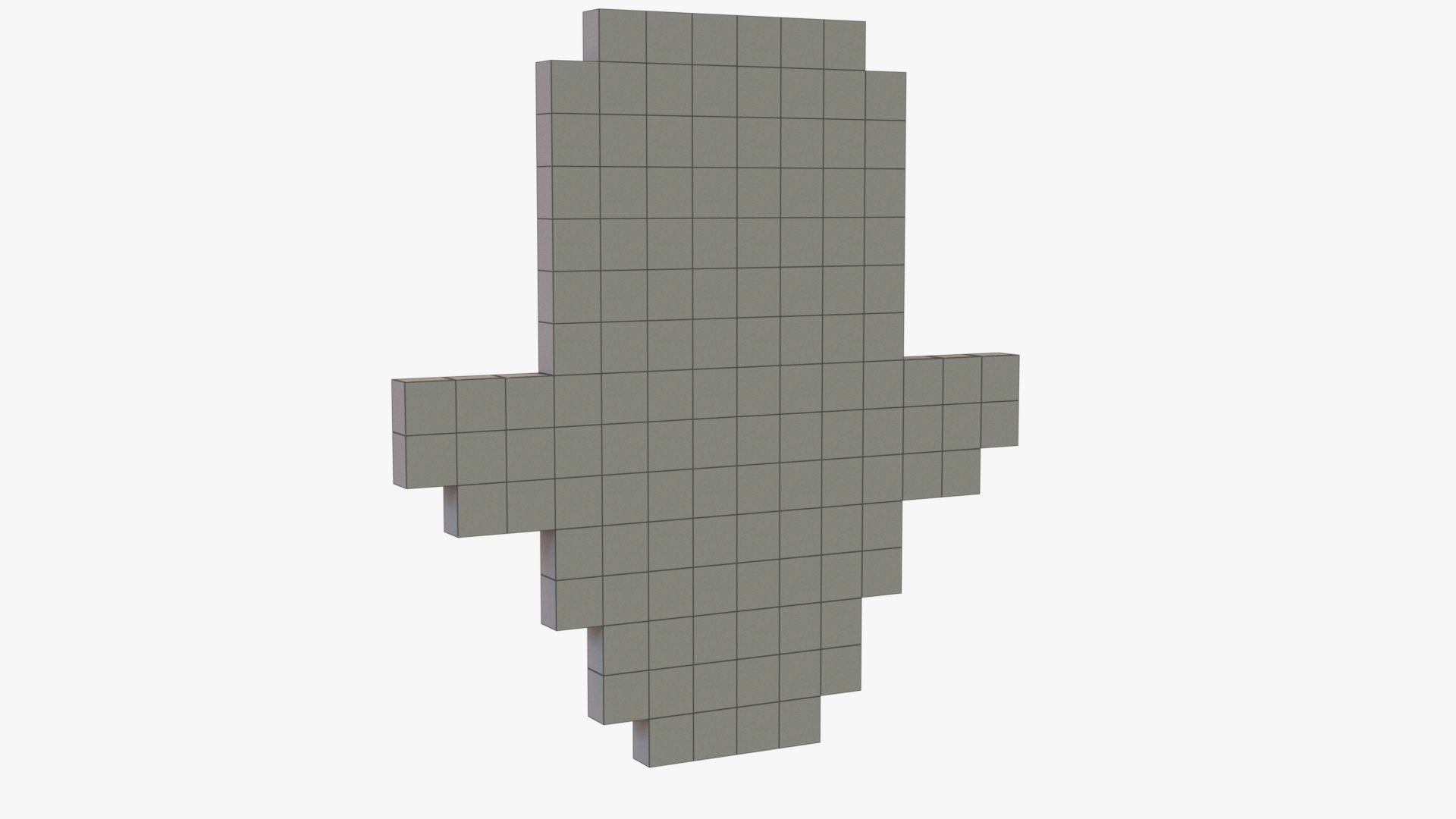 Minecraft Totem Of Undying Low-poly 3D model_13