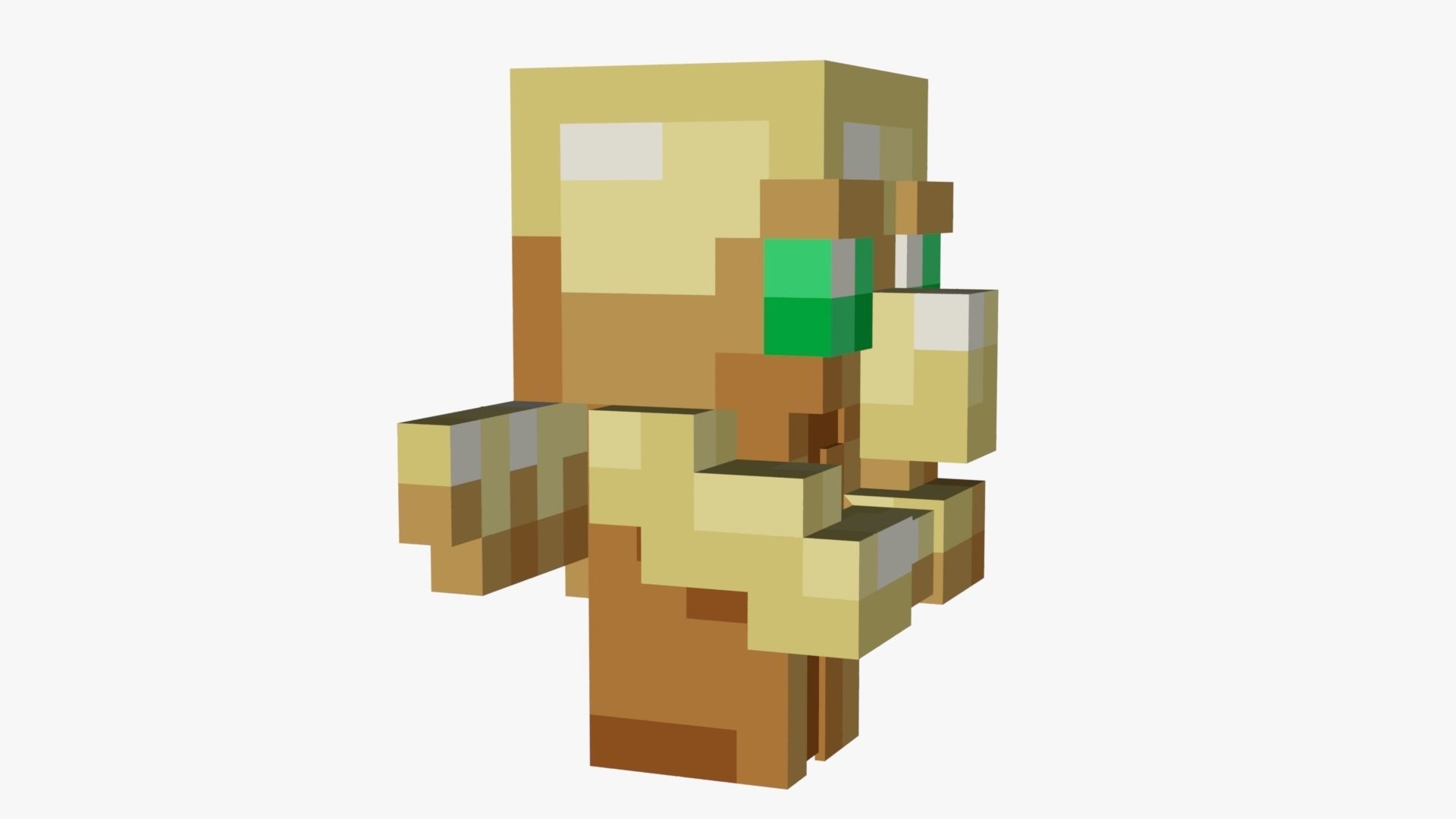 Minecraft Totem Of Undying Low-poly 3D model_22