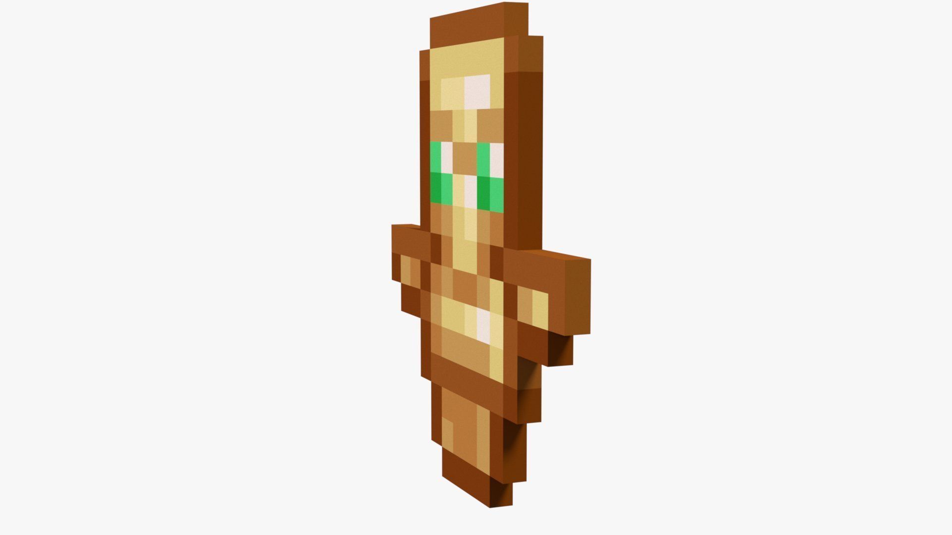 Minecraft Totem Of Undying Low-poly 3D model_7