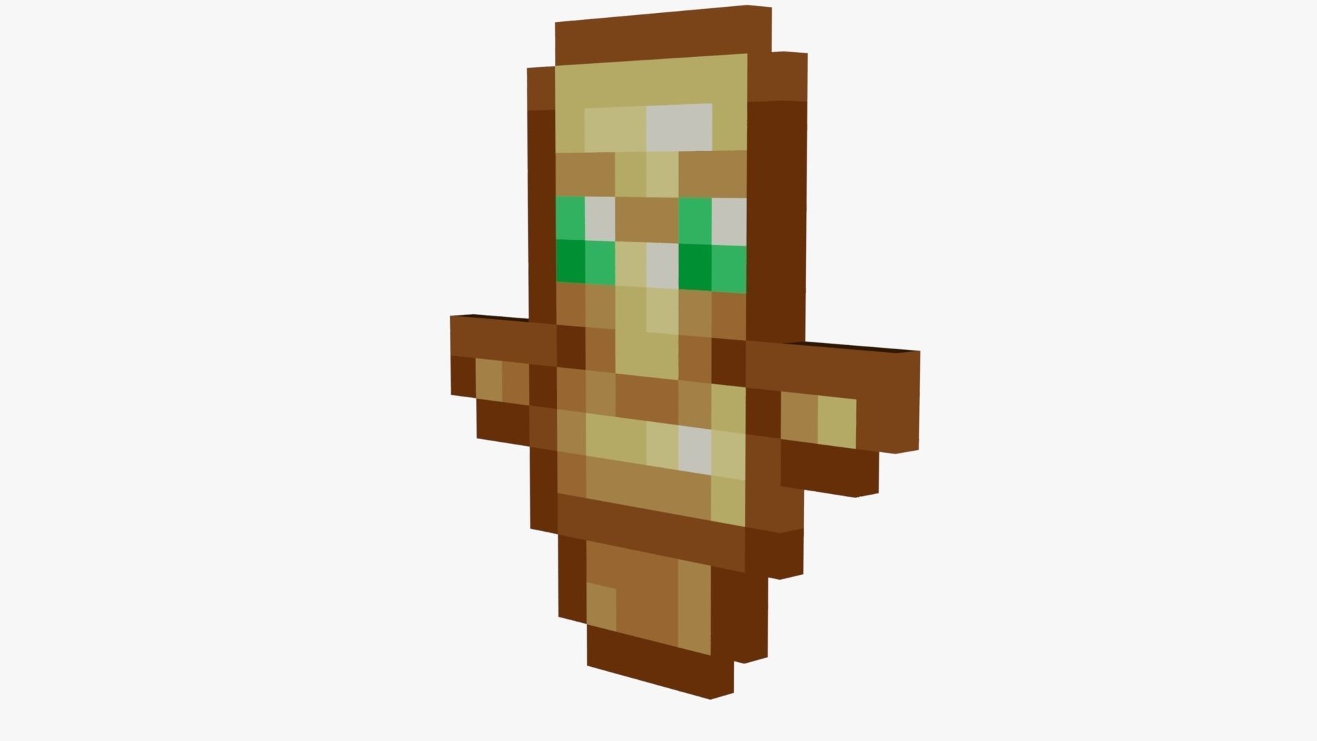 Minecraft Totem Of Undying Low-poly 3D model_59