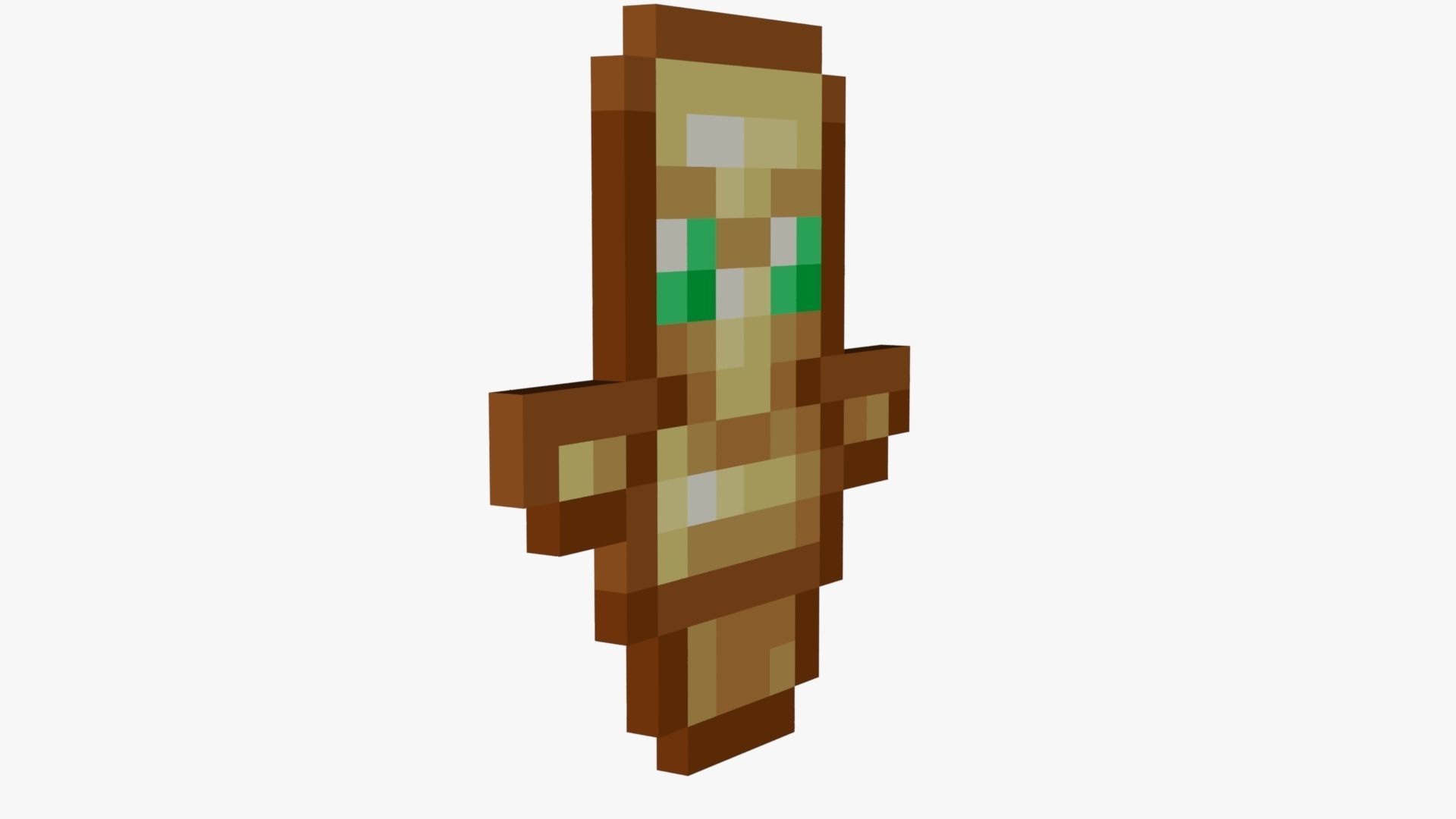 Minecraft Totem Of Undying Low-poly 3D model_45