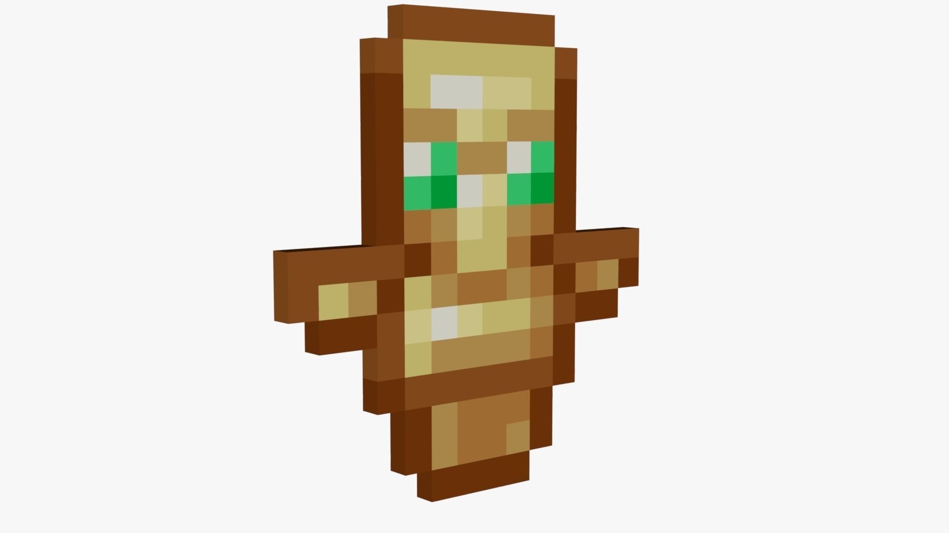 Minecraft Totem Of Undying Low-poly 3D model_58