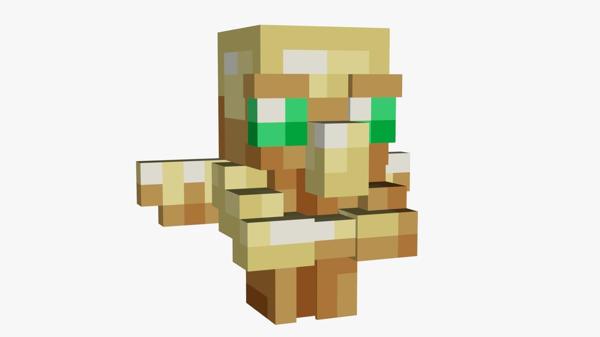 Minecraft Totem Of Undying Low-poly 3D model_18