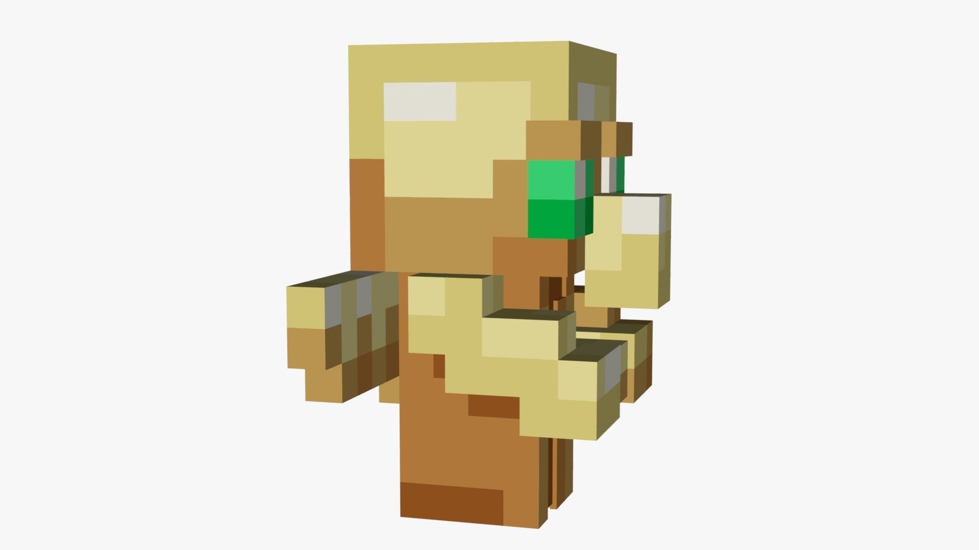 Minecraft Totem Of Undying Low-poly 3D model_29