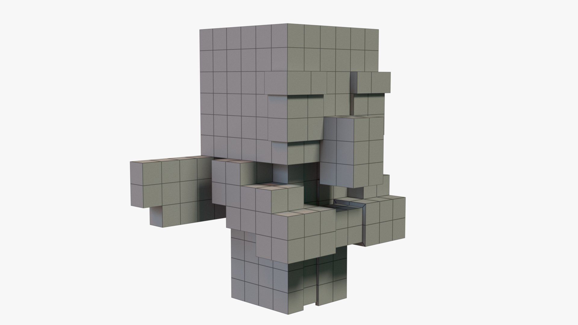 Minecraft Totem Of Undying Low-poly 3D model_11