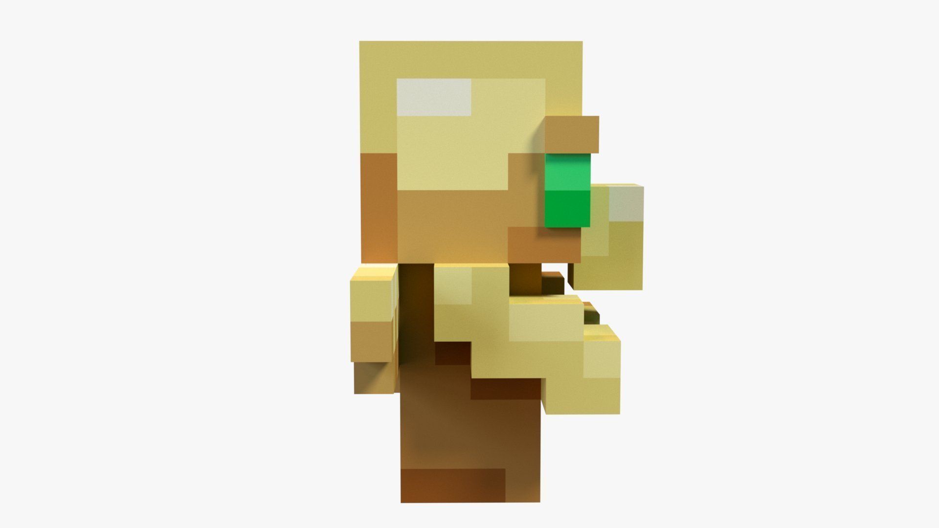 Minecraft Totem Of Undying Low-poly 3D model_3