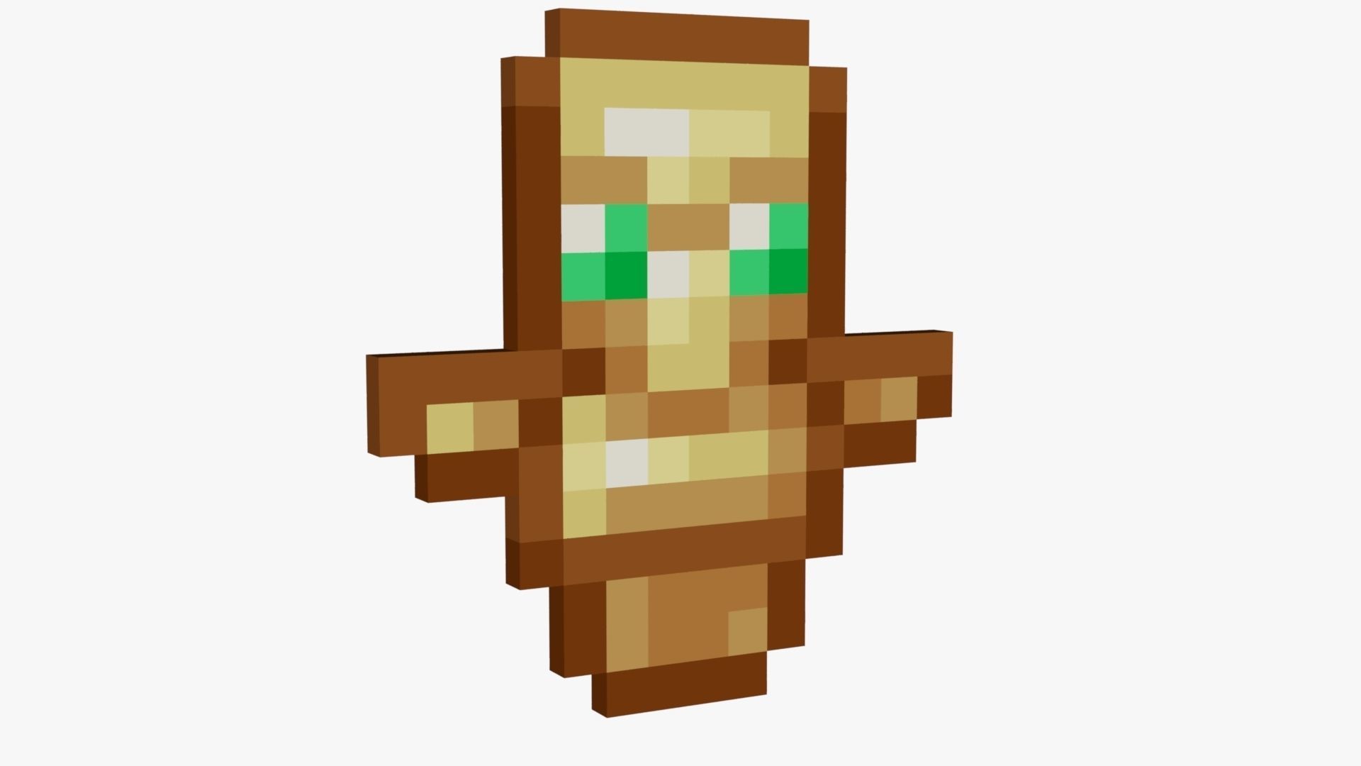 Minecraft Totem Of Undying Low-poly 3D model_41