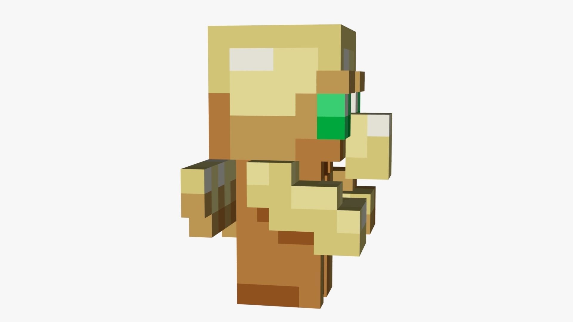 Minecraft Totem Of Undying Low-poly 3D model_32