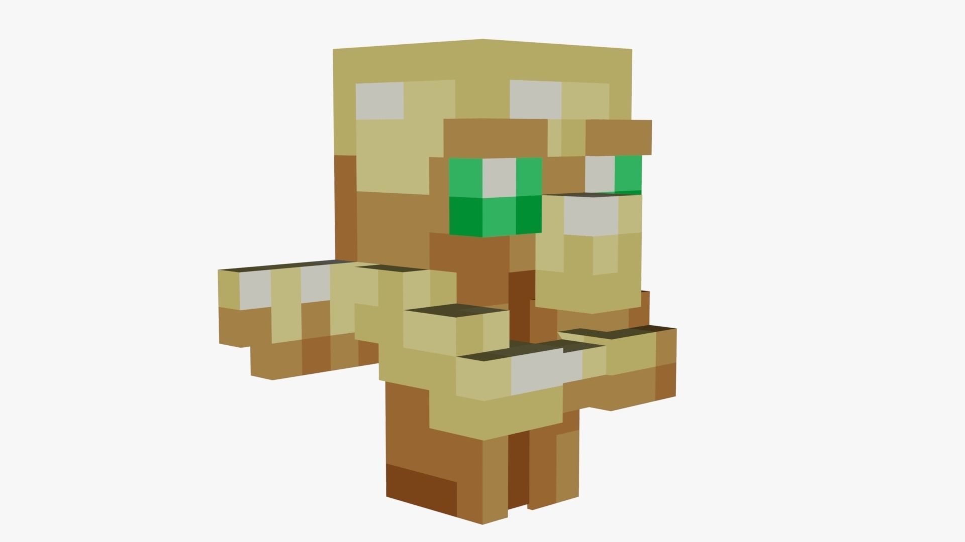 Minecraft Totem Of Undying Low-poly 3D model_25
