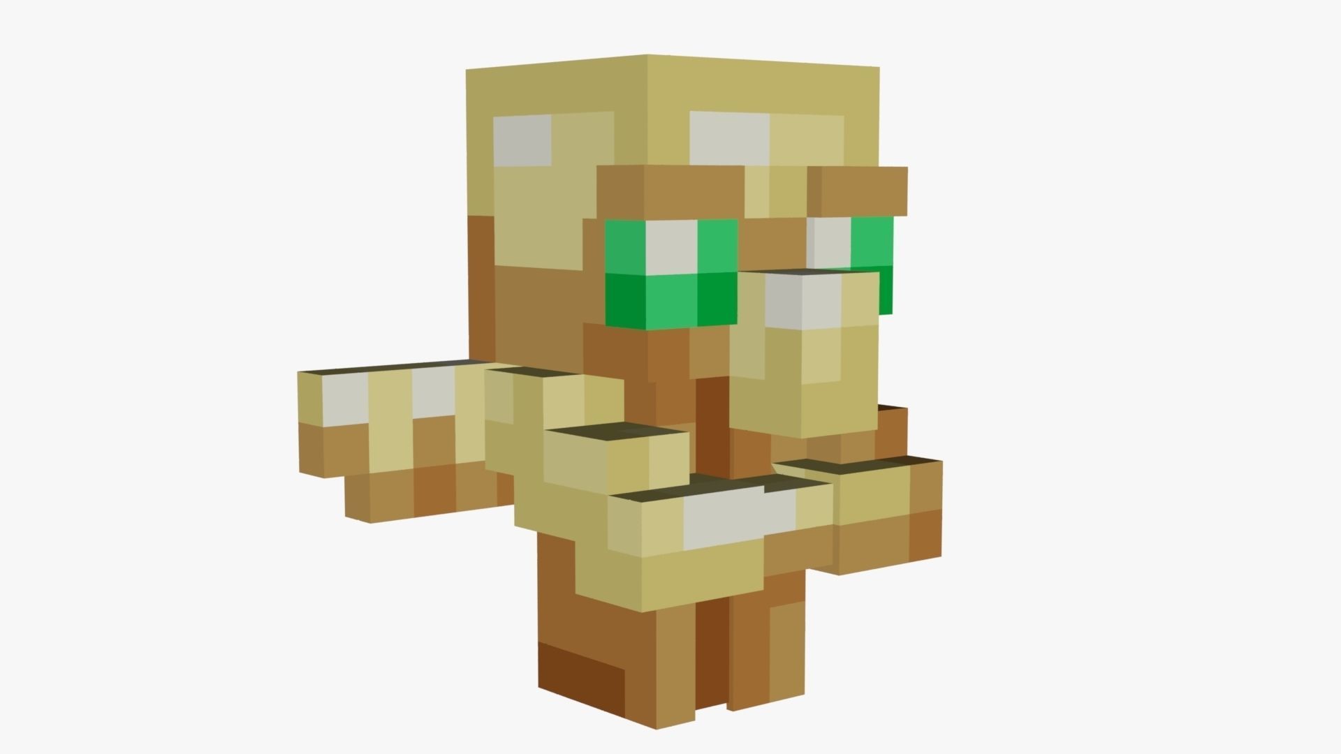 Minecraft Totem Of Undying Low-poly 3D model_21
