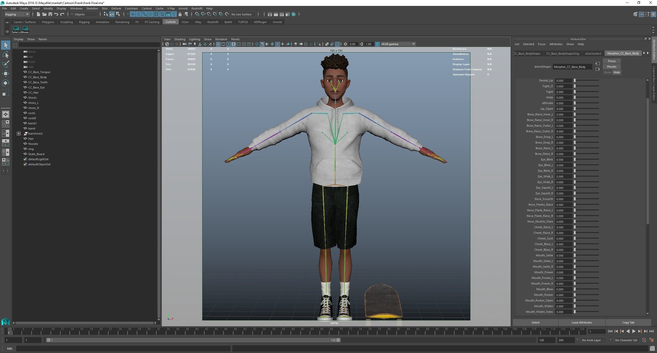 Free Cartoon boy character rigged Free low-poly 3D model_16