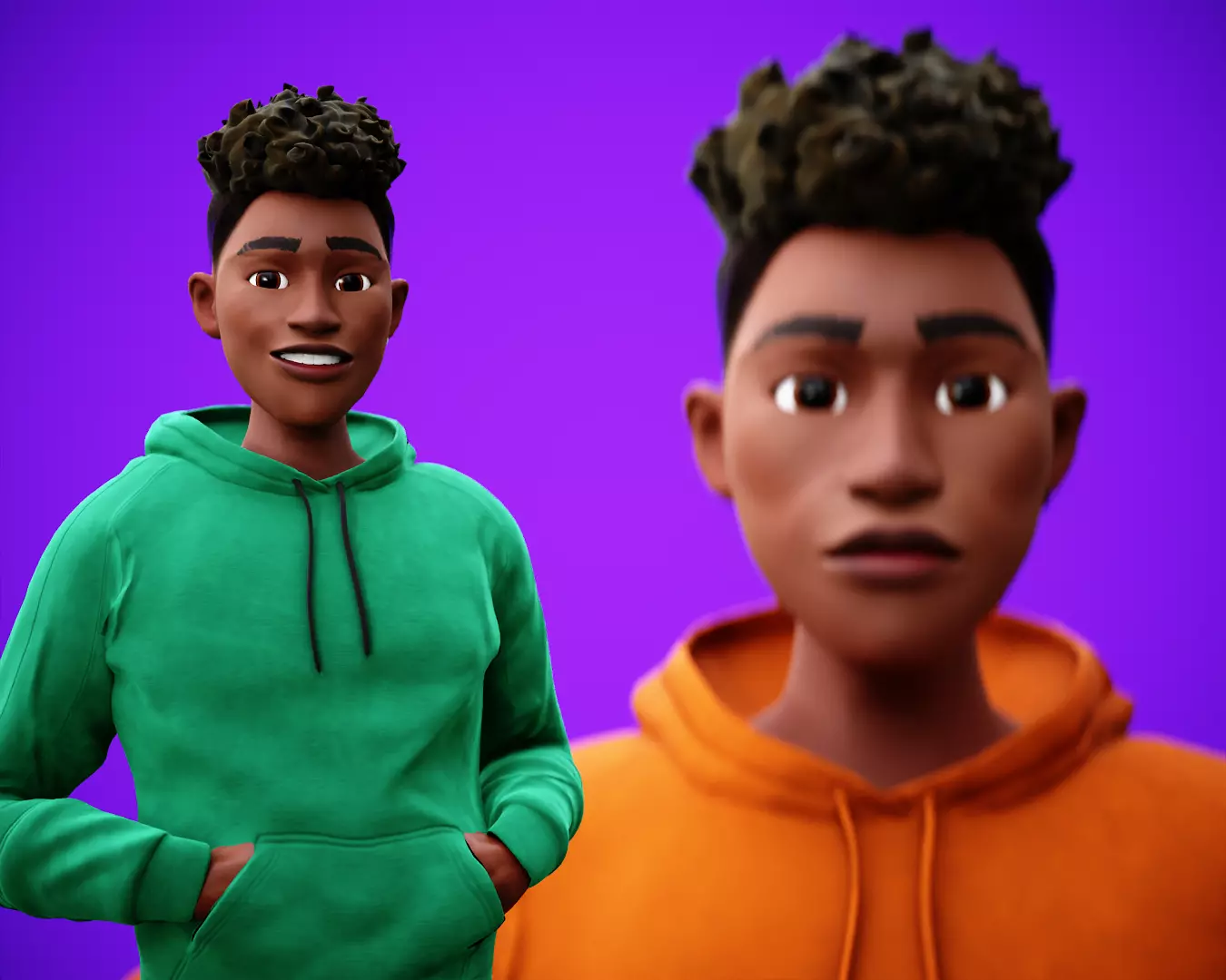 Free Cartoon boy character rigged Free low-poly 3D model_0