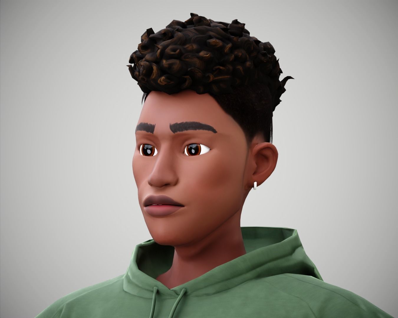 Free Cartoon boy character rigged Free low-poly 3D model_14