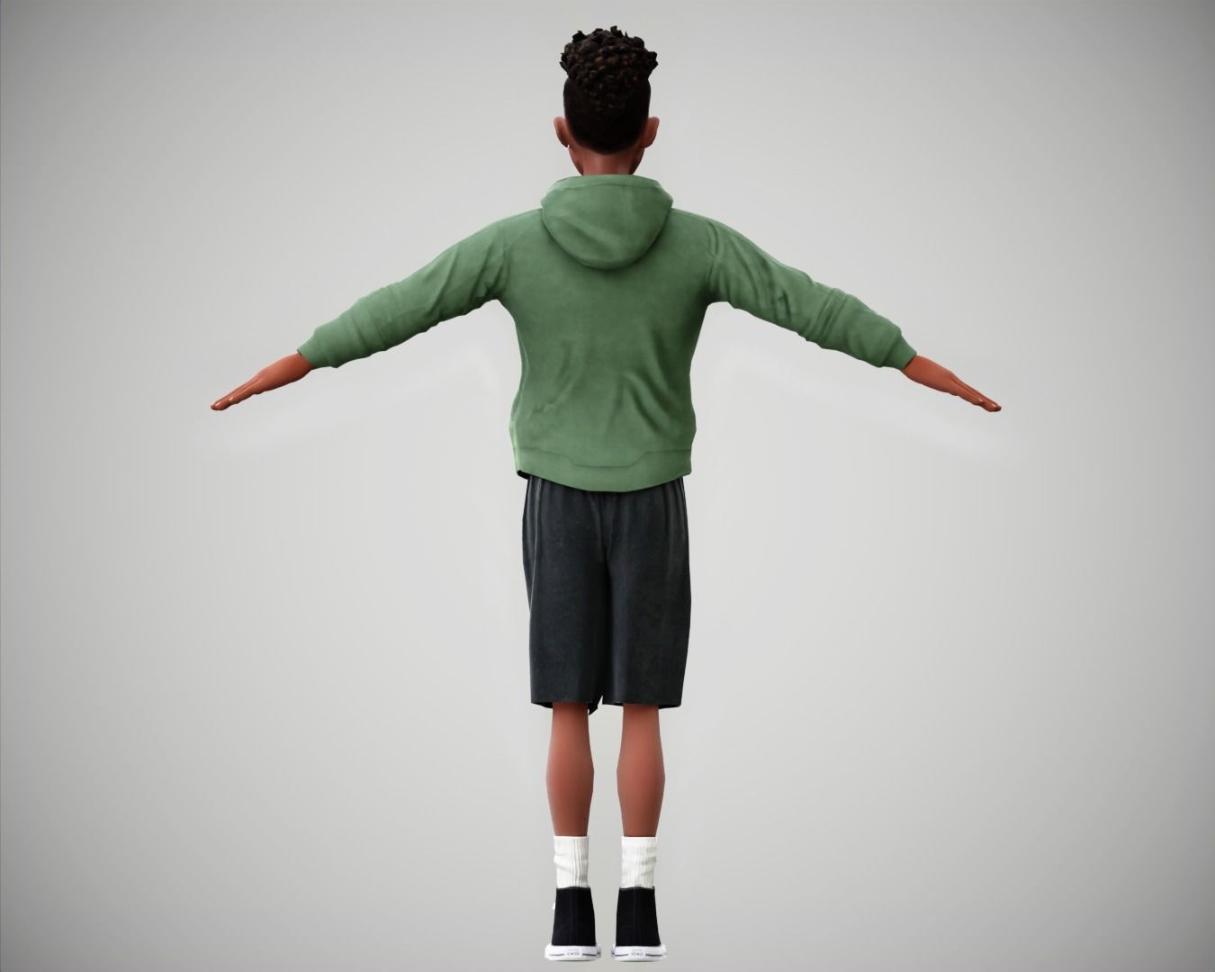 Free Cartoon boy character rigged Free low-poly 3D model_9