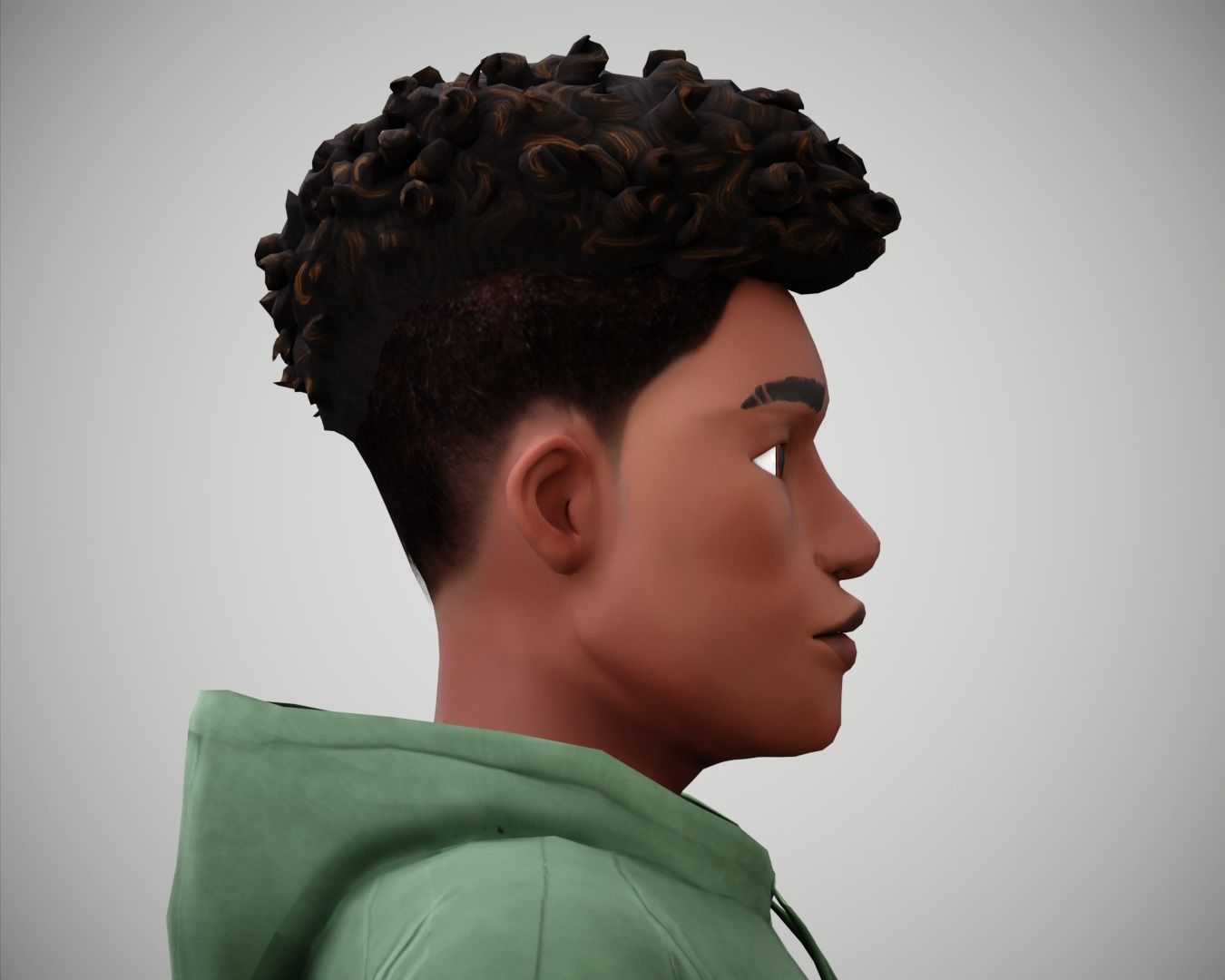 Free Cartoon boy character rigged Free low-poly 3D model_12