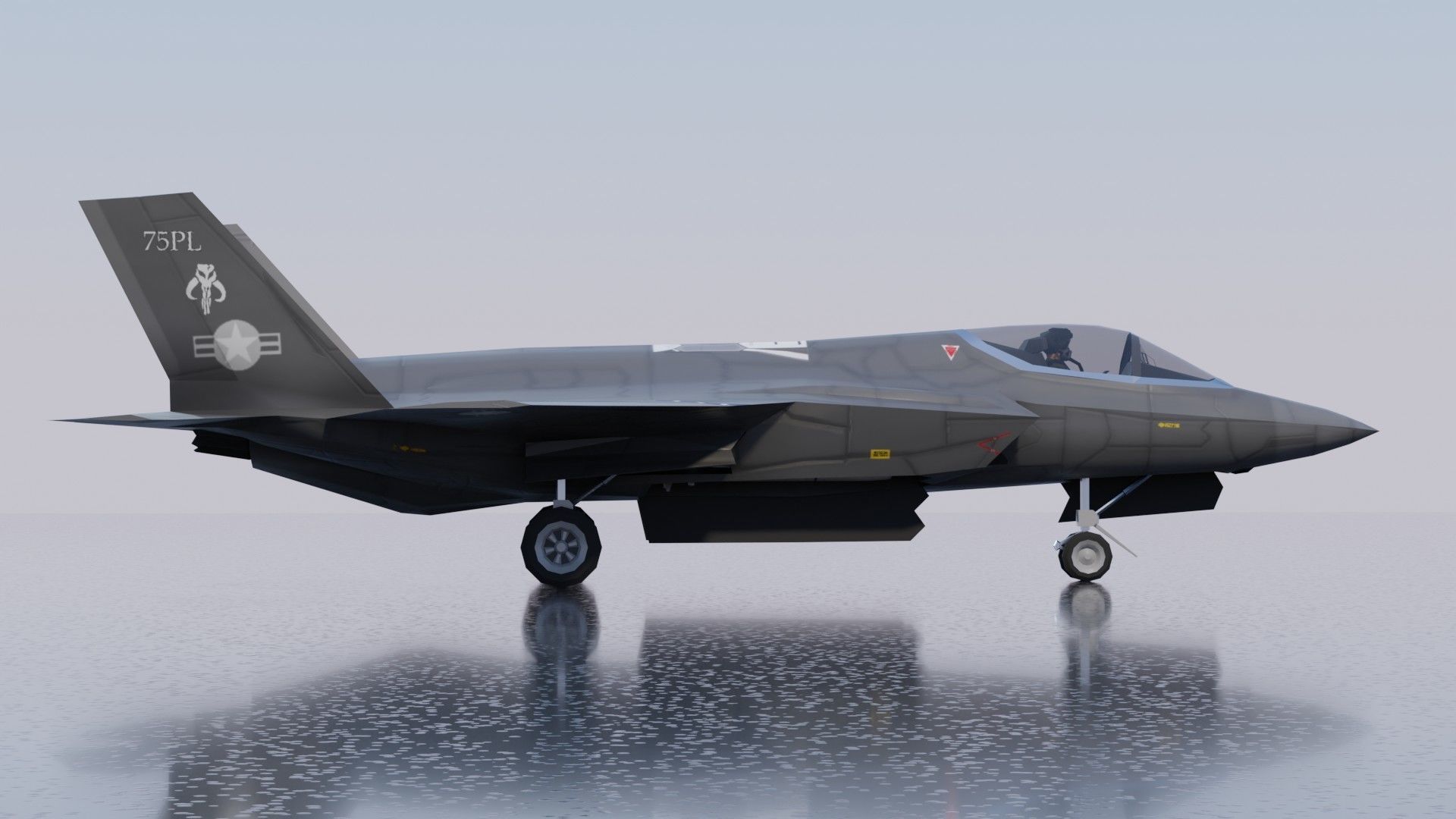 Lockheed Martin F-35 Lightning II Low-poly 3D model_8